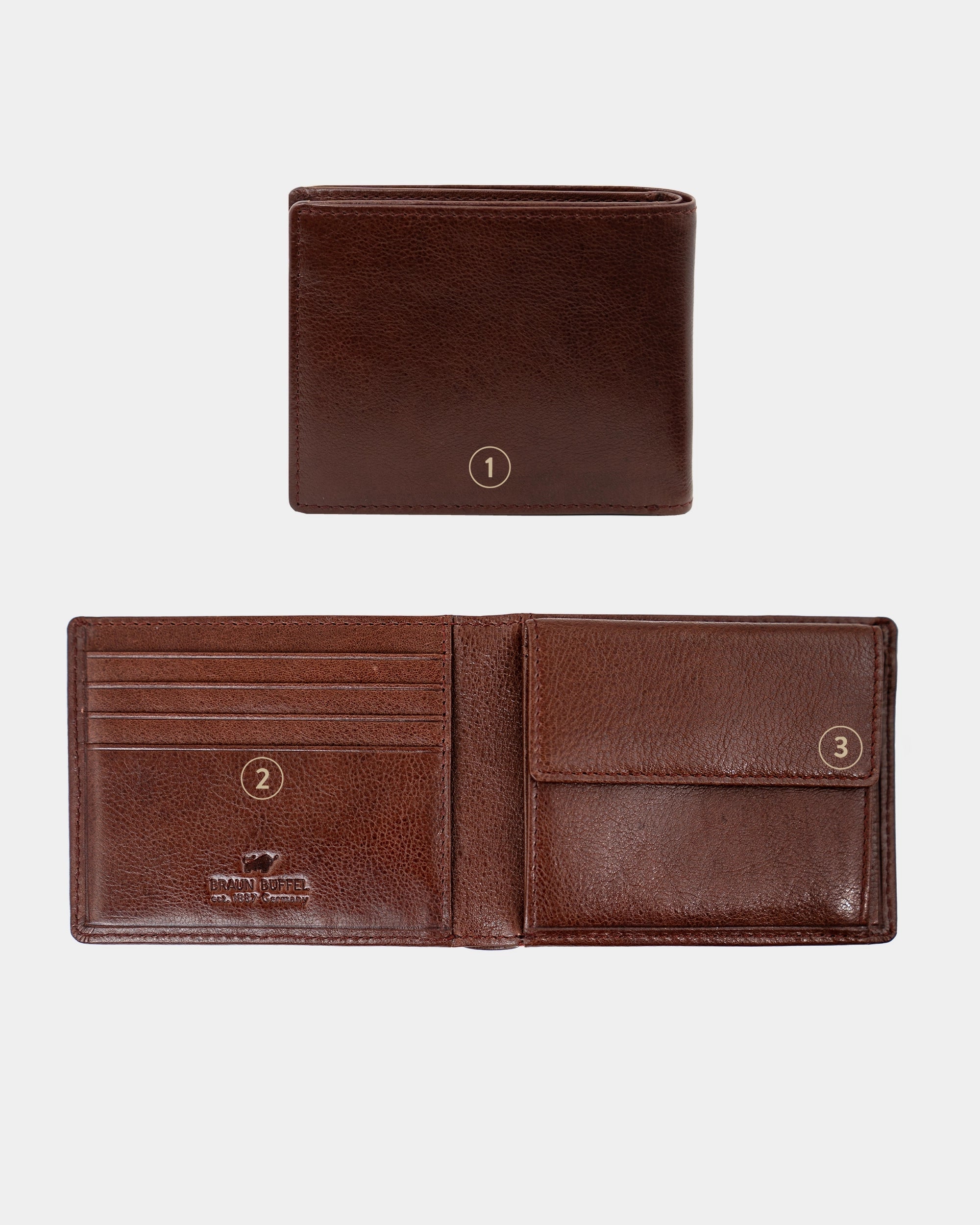 Personalisierungsbild AREZZO RFID Geldbörse 4+4CS tabak
