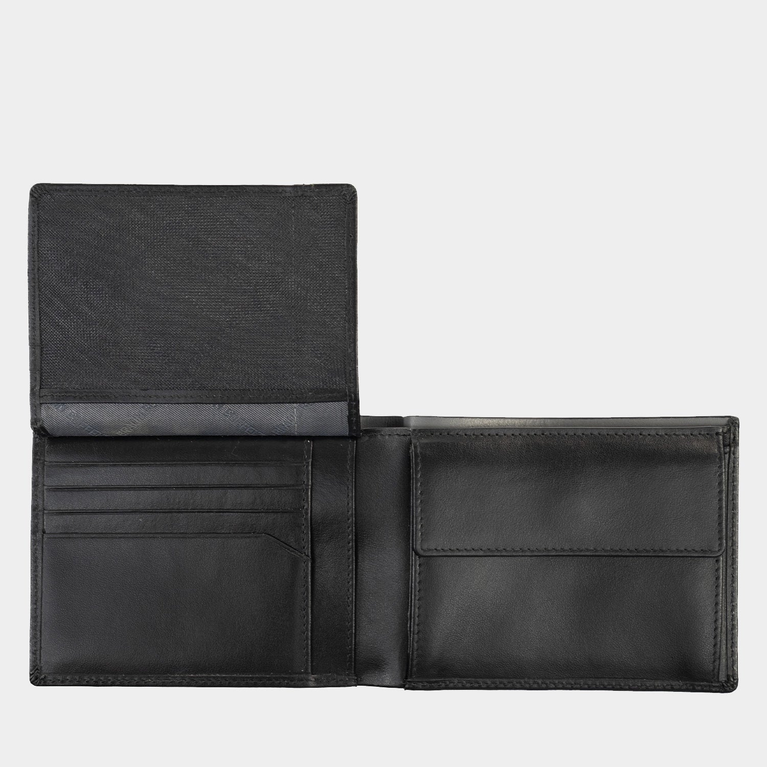 Innenansicht ELIAS RFID Geldbörse 8CS schwarz