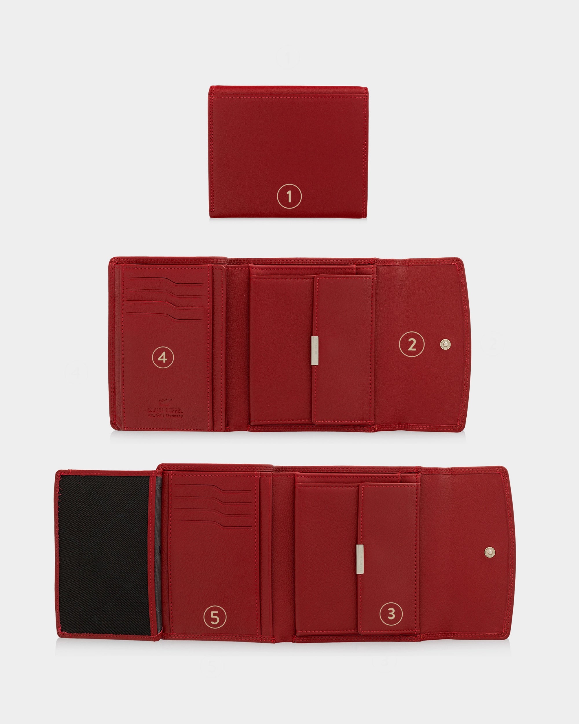 Personalisierungsbild GOLF 2.0 Geldbörse M 8CS rot