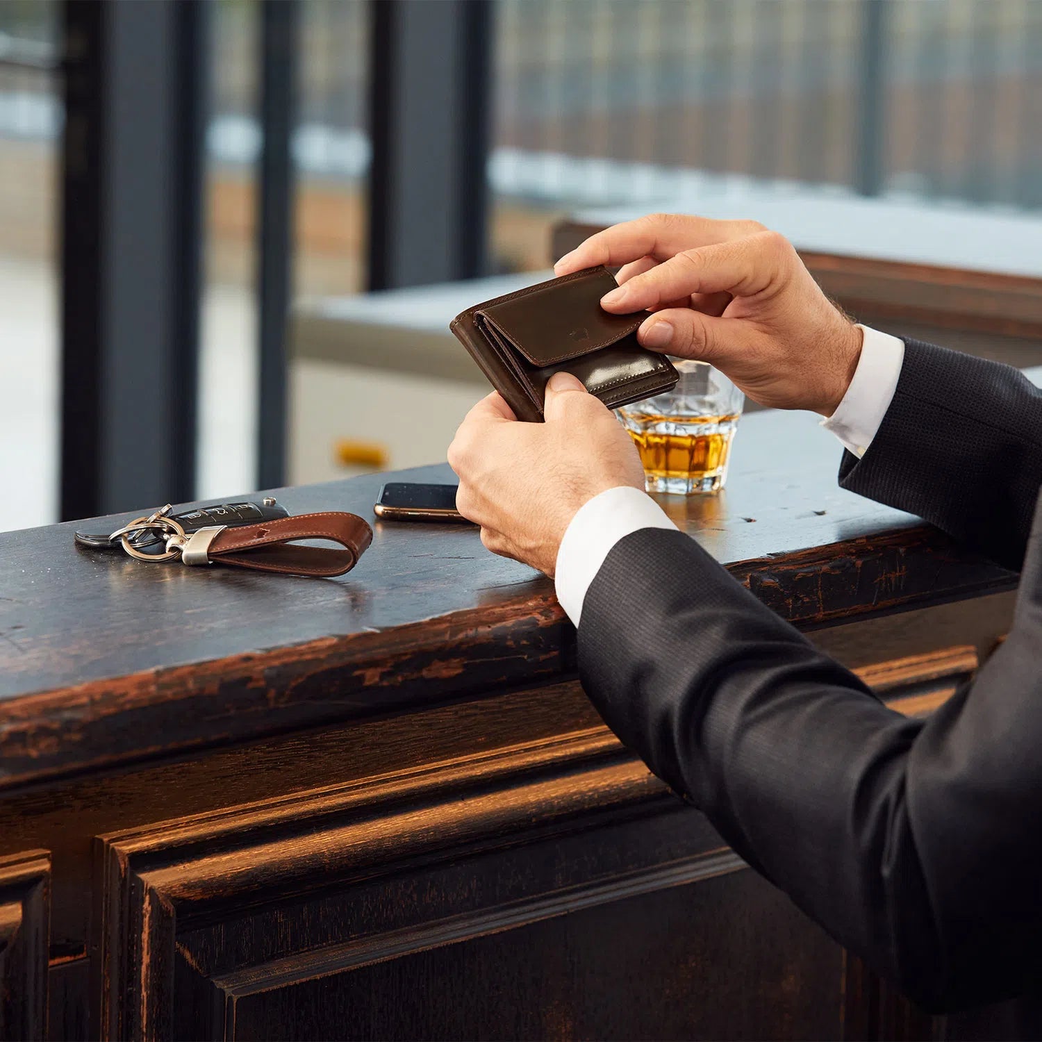 Keyfeature CORDOVAN Geldbörse S 6CS mustang