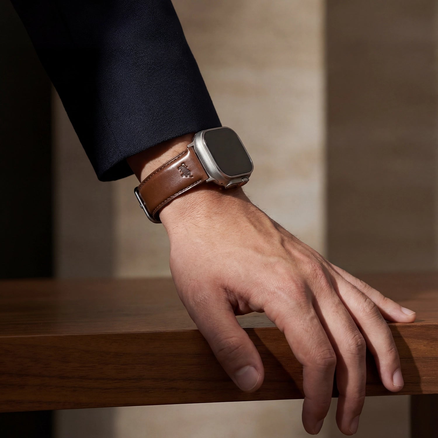 Keyfeature CORDOVAN Armand für Apple Watch Ultra mustang