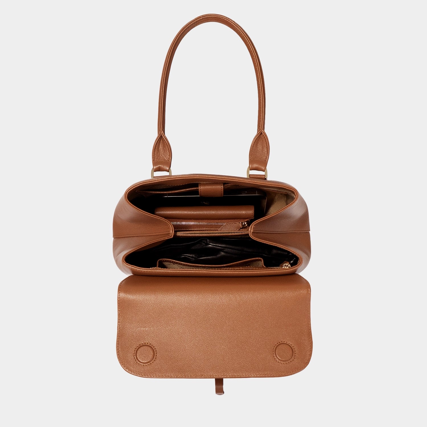 KAROLINE ICONIC Tote Small saddle
