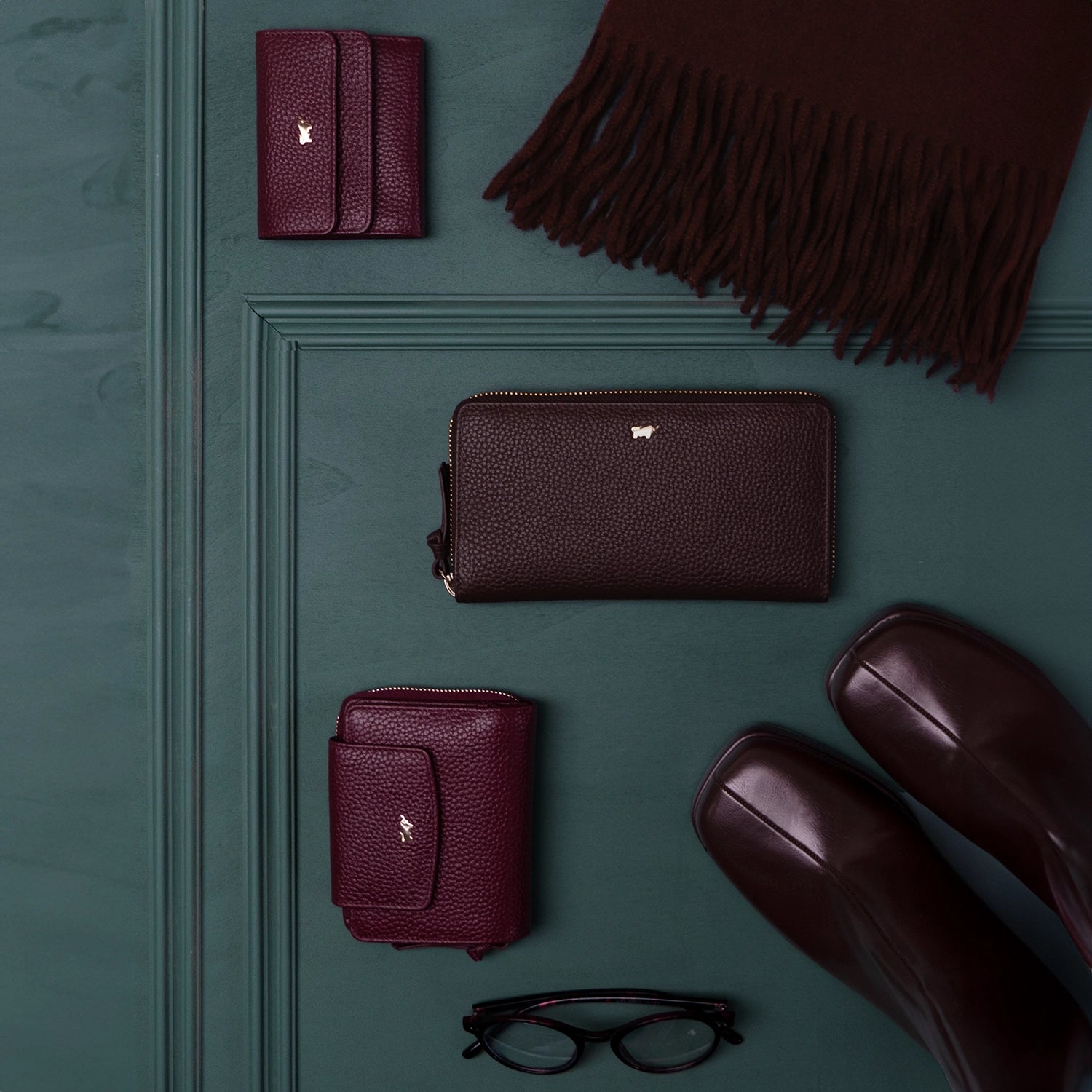 Keyfeature HANNA RFID Geldbörse 5CS dark wine