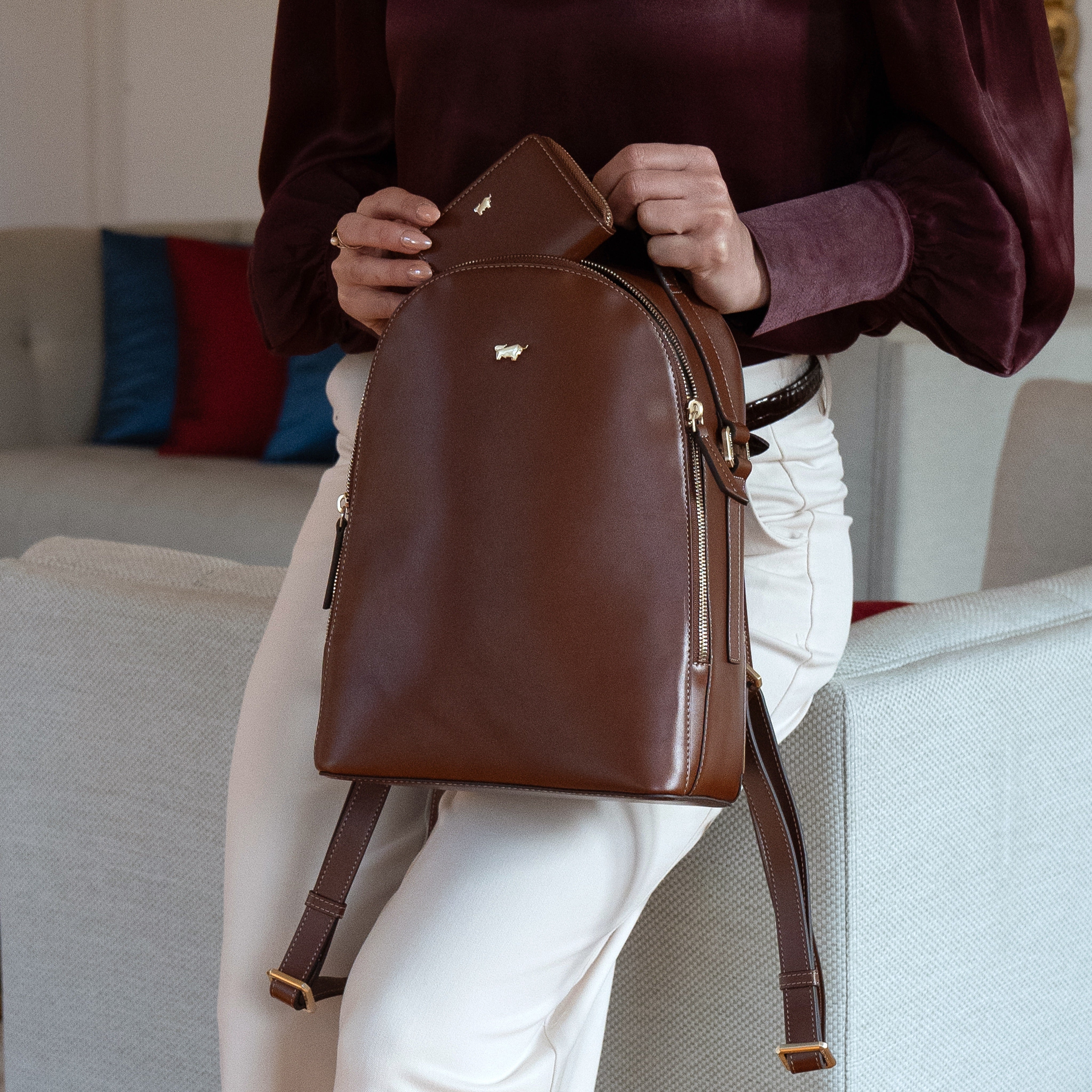 ALICE Mini RV-Geldbörse 5CS cognac
