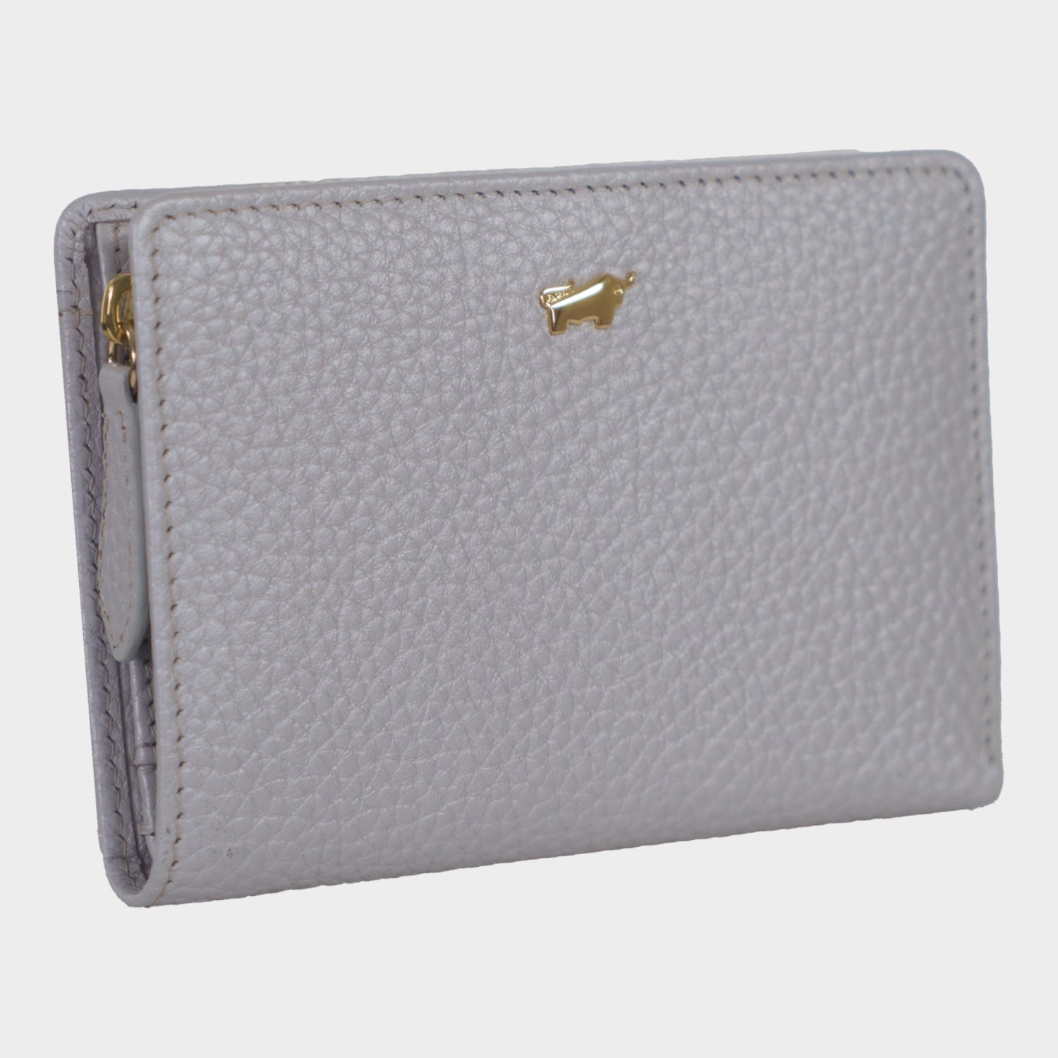 Schrägansicht ALESSIA Mini Geldbörse 8CS silver grey