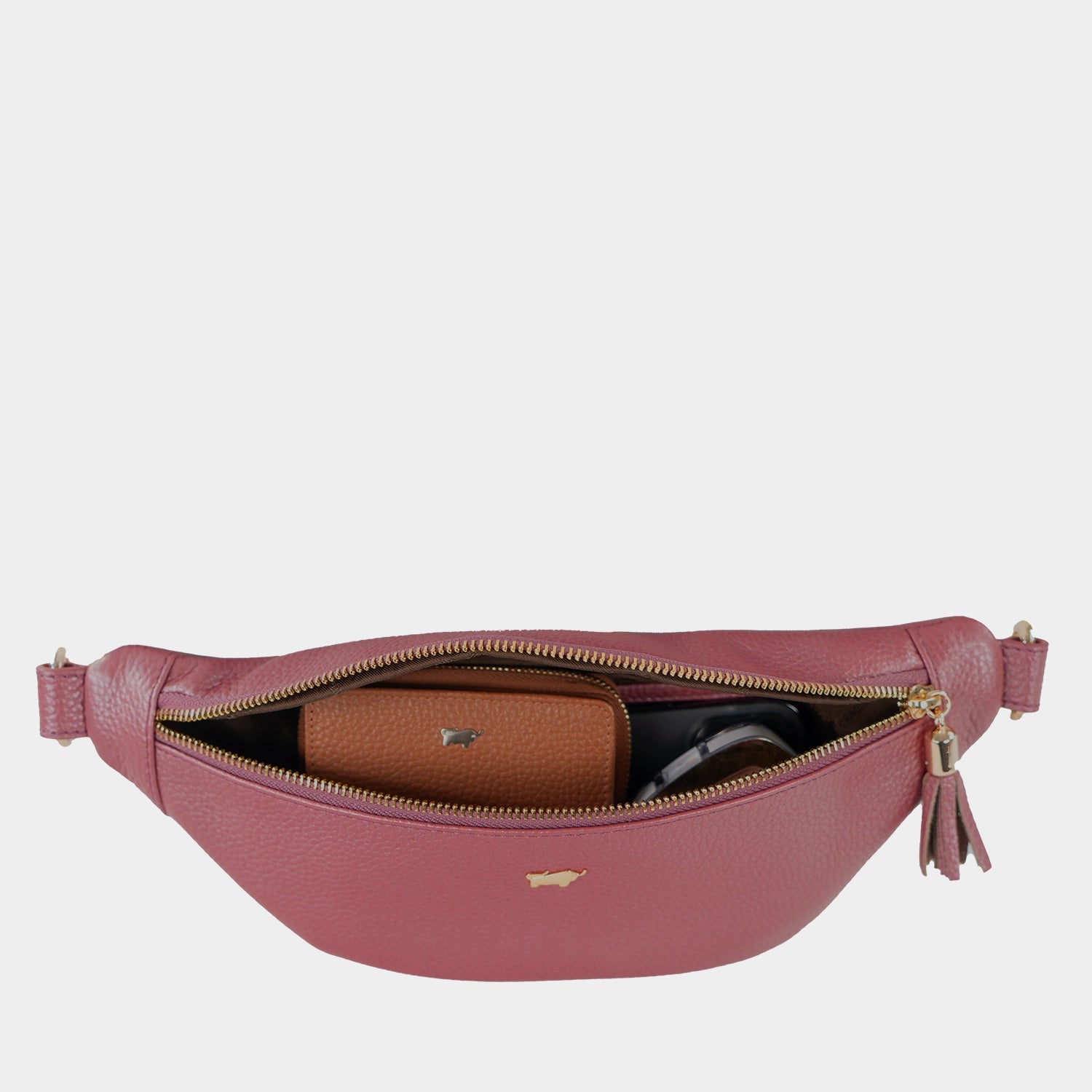 Innenansicht ALESSIA Gürteltasche brown rose