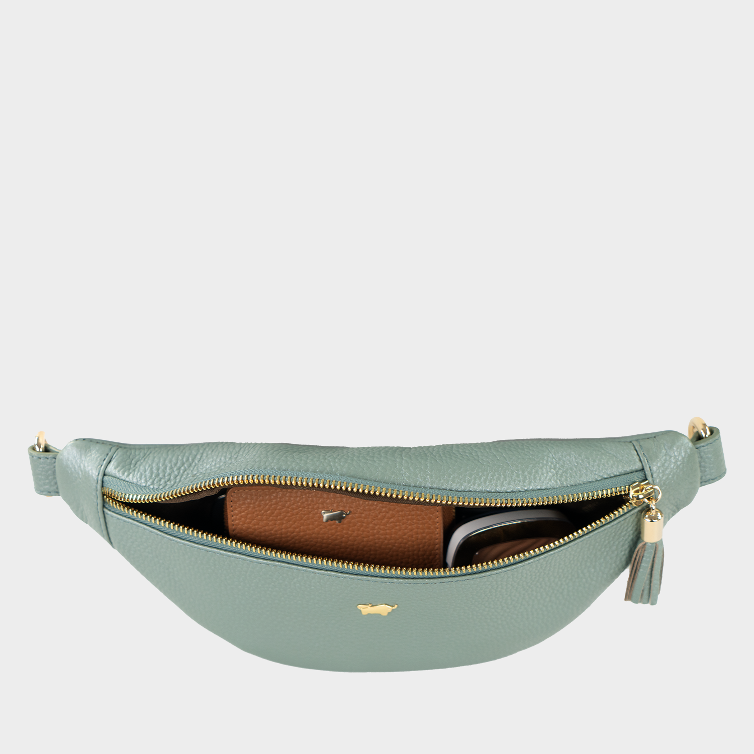 Innenansicht ALESSIA Gürteltasche pale green