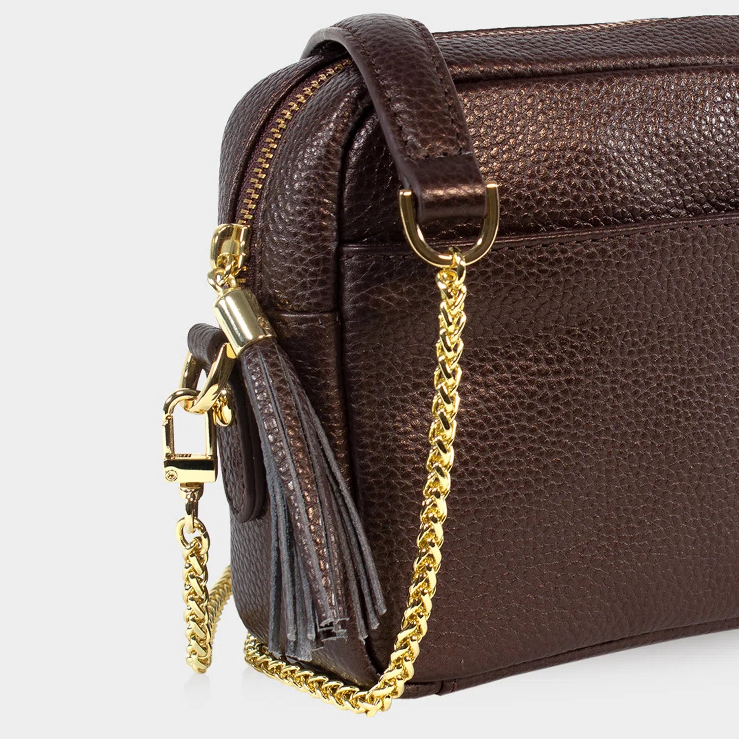 Keyfeature-3 ALESSIA Camera Bag with Chain grizzly 