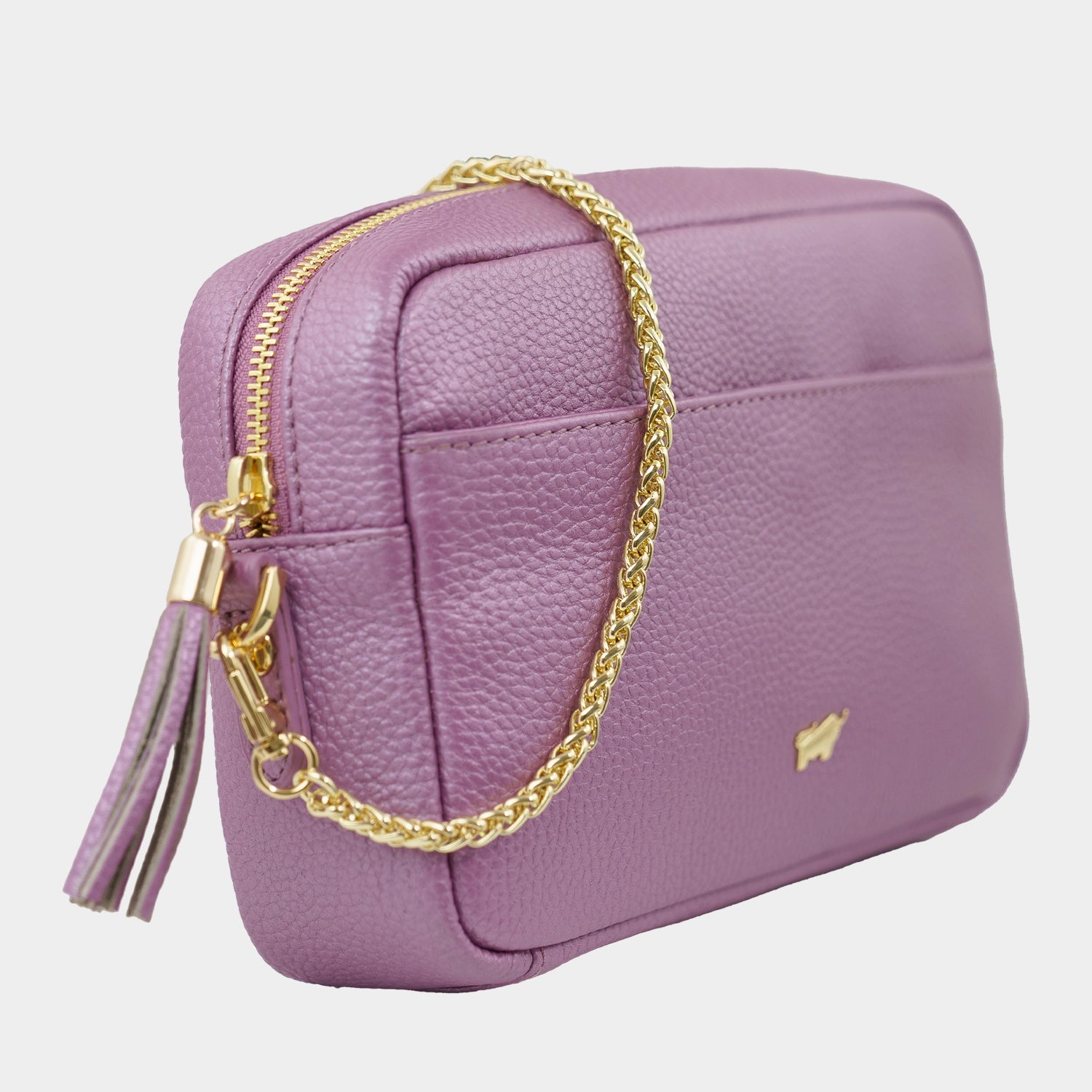 Schrägansicht ALESSIA Camera Bag with Chain purple heather  