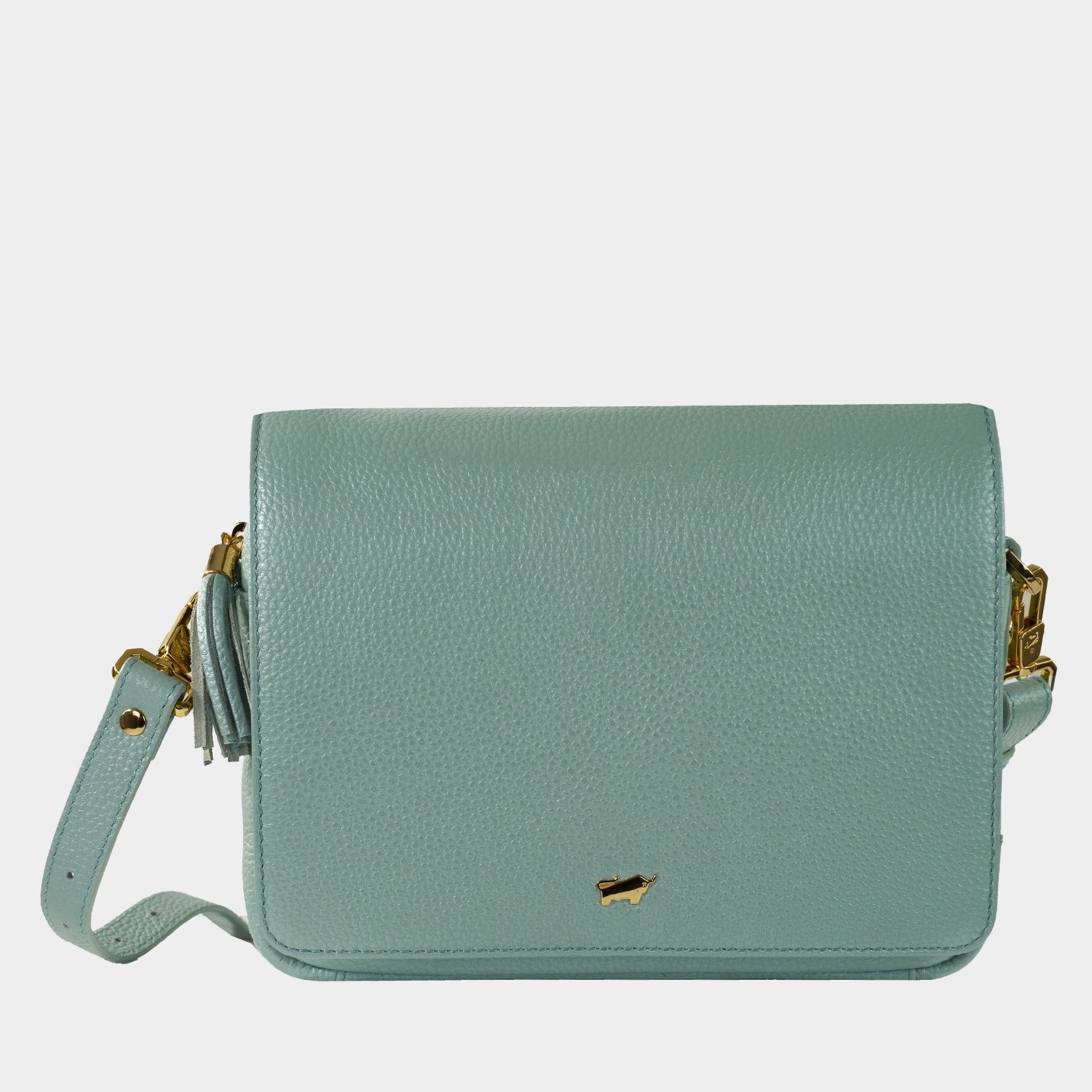 Frontansicht ALESSIA Umhängetasche Flap pale green