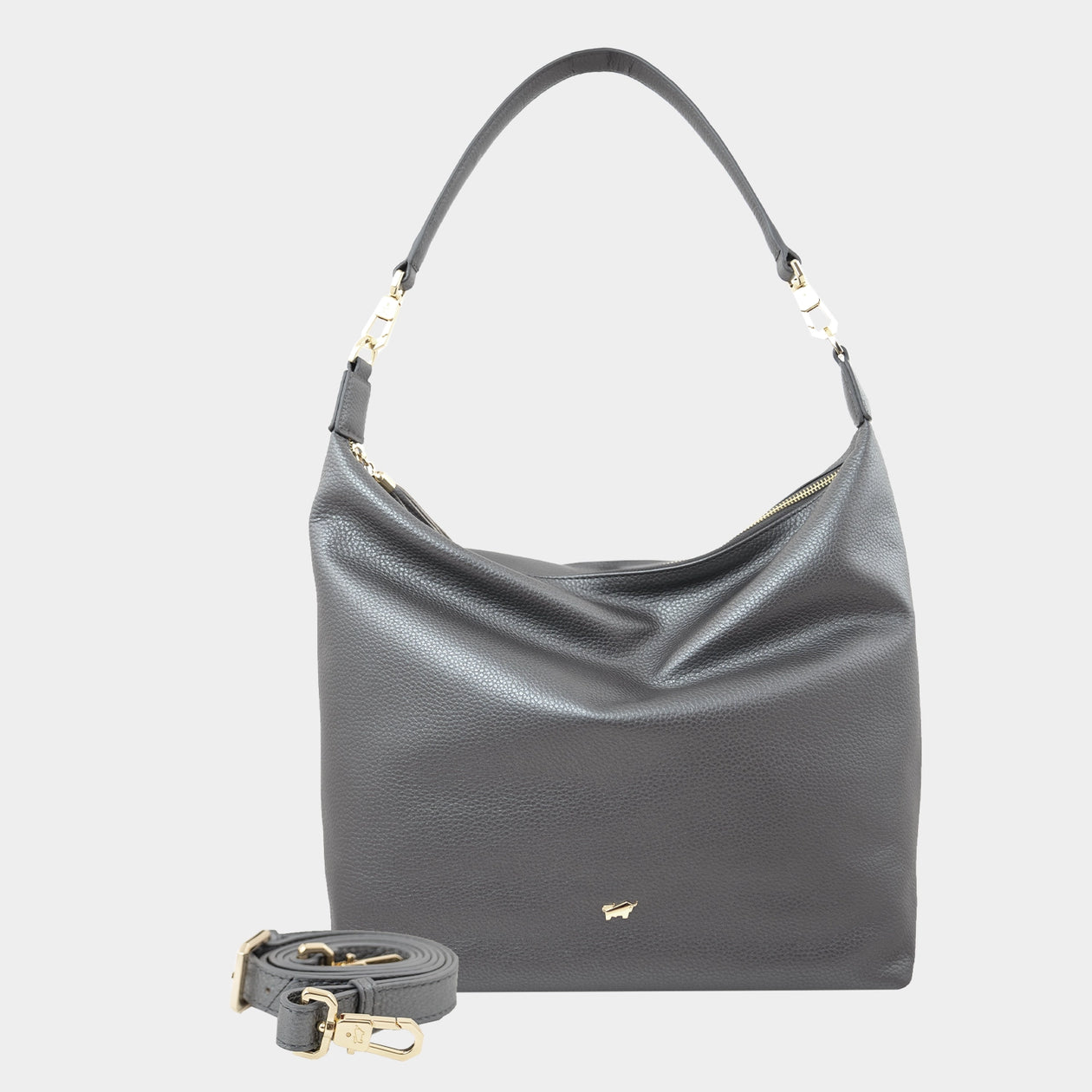 Frontansicht ALESSIA Hobo Bag dark grey  