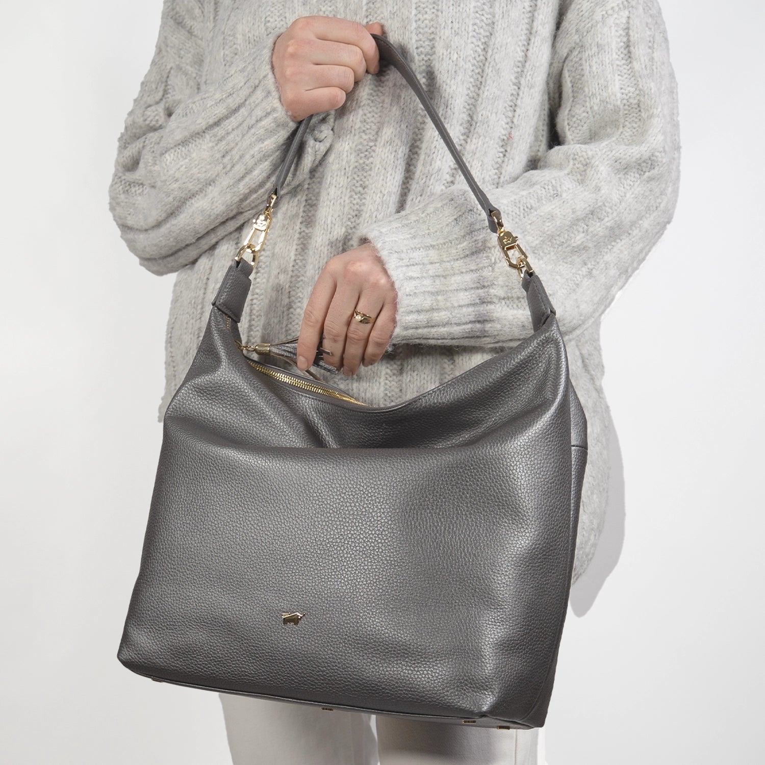 Moodbild ALESSIA Hobo Bag dark grey hover