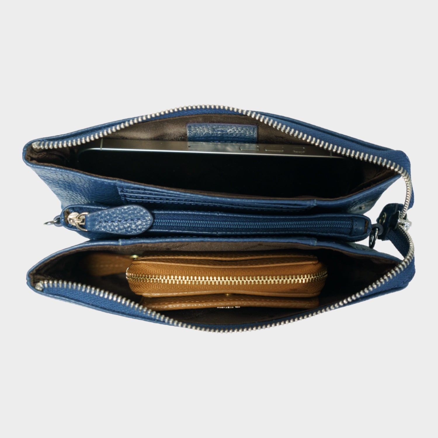 Innenansicht HANNA Umhängetasche blue sapphire