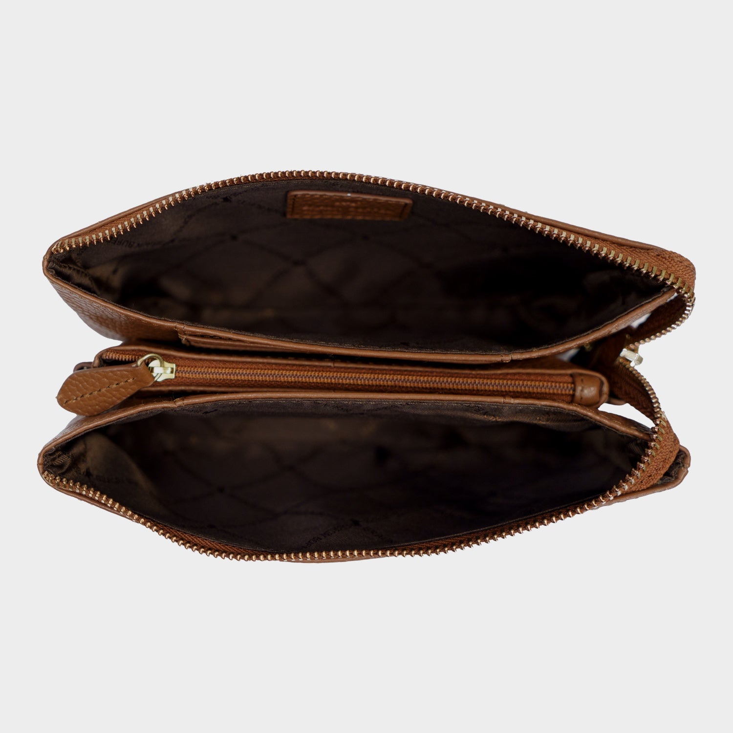 Innenansicht HANNA Umhängetasche saddle brown