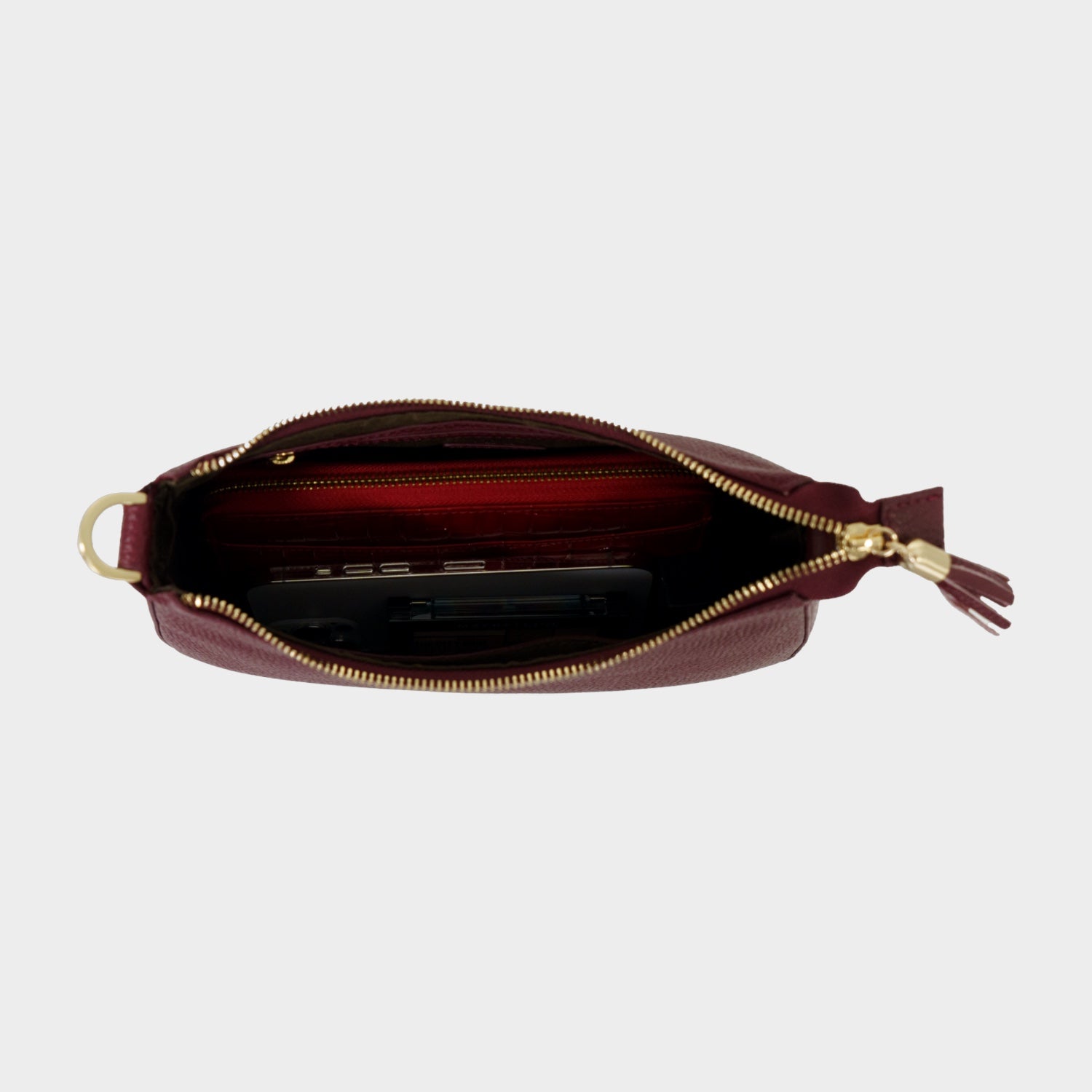 Innenansicht HANNA Mini Bag dark wine