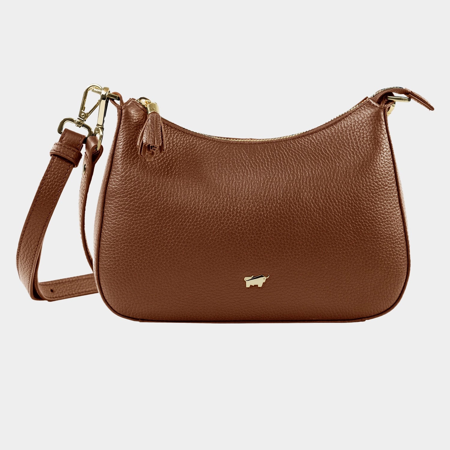 Frontansicht HANNA Mini Bag saddle brown