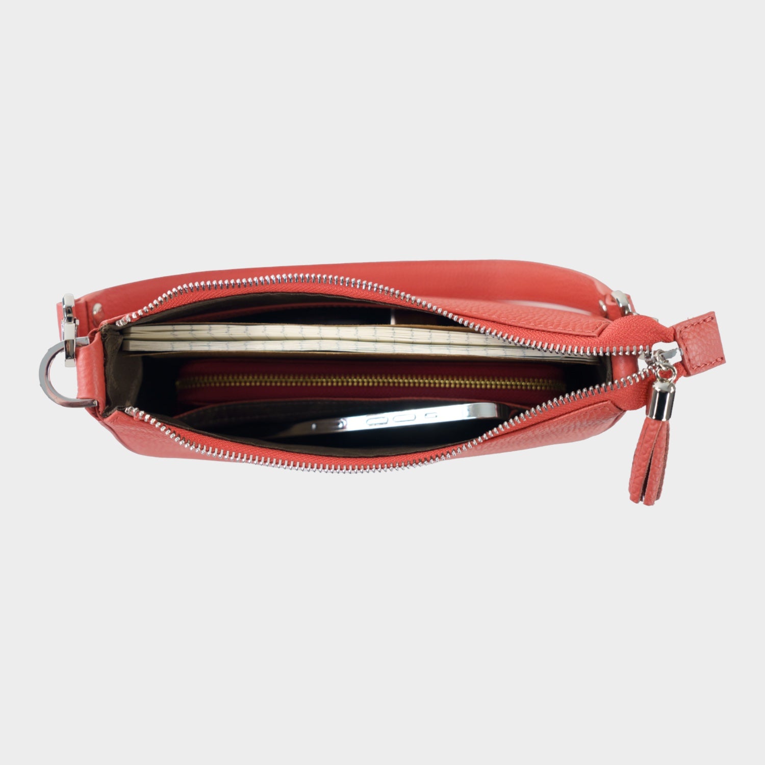 Innenansicht HANNA Mini Bag dark coral