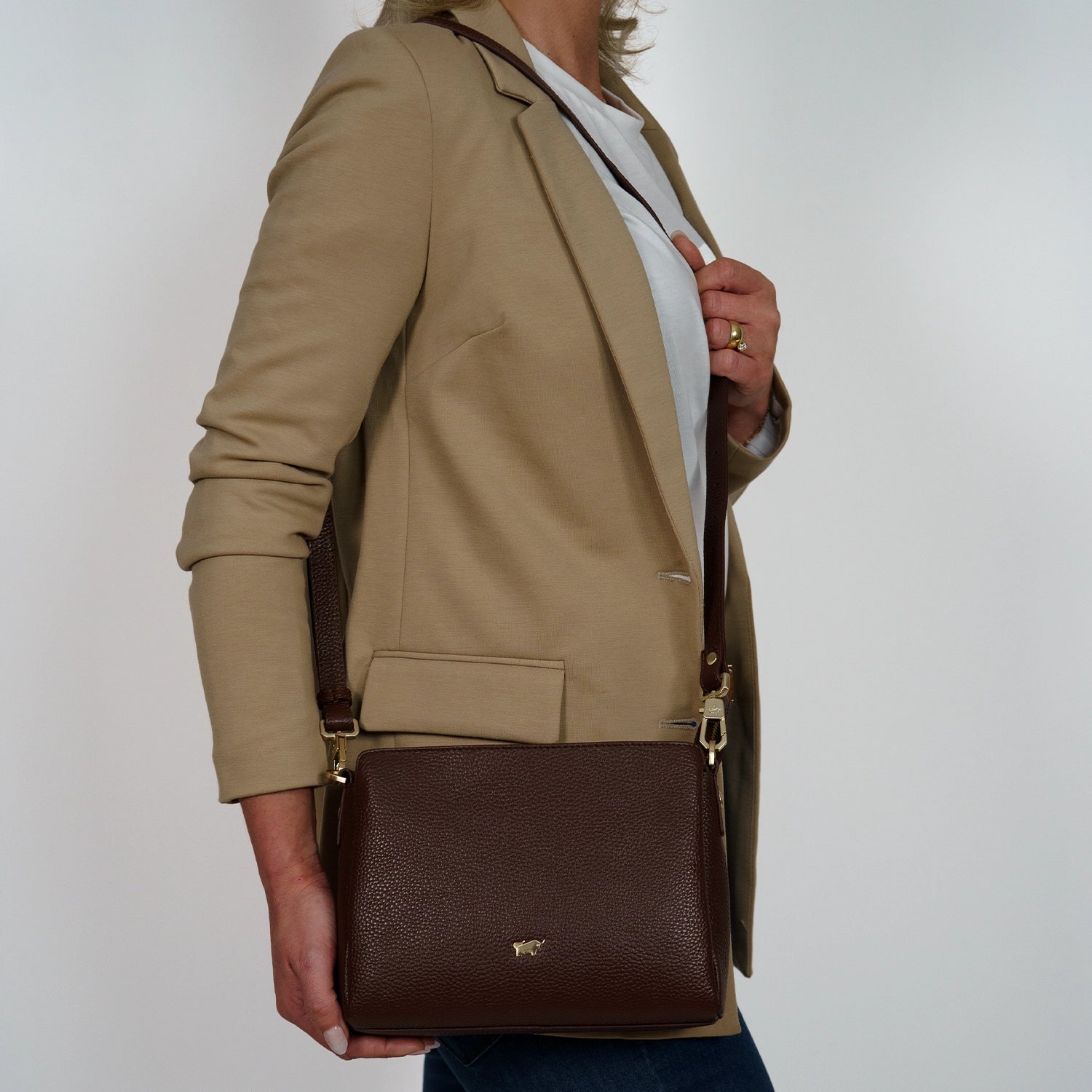 HANNA Umhängetasche RV dark brown
