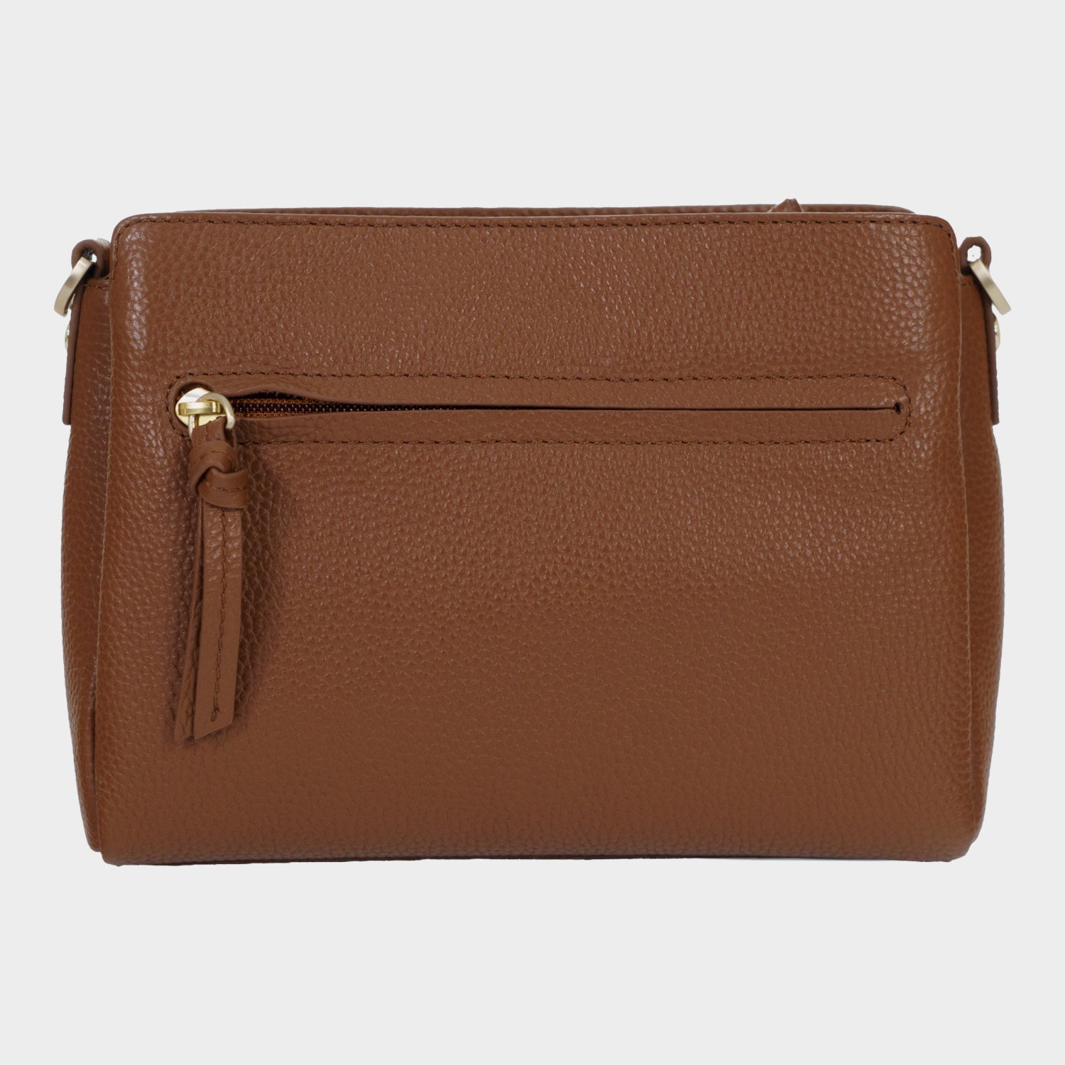 Rückansicht HANNA Umhängetasche RV saddle brown