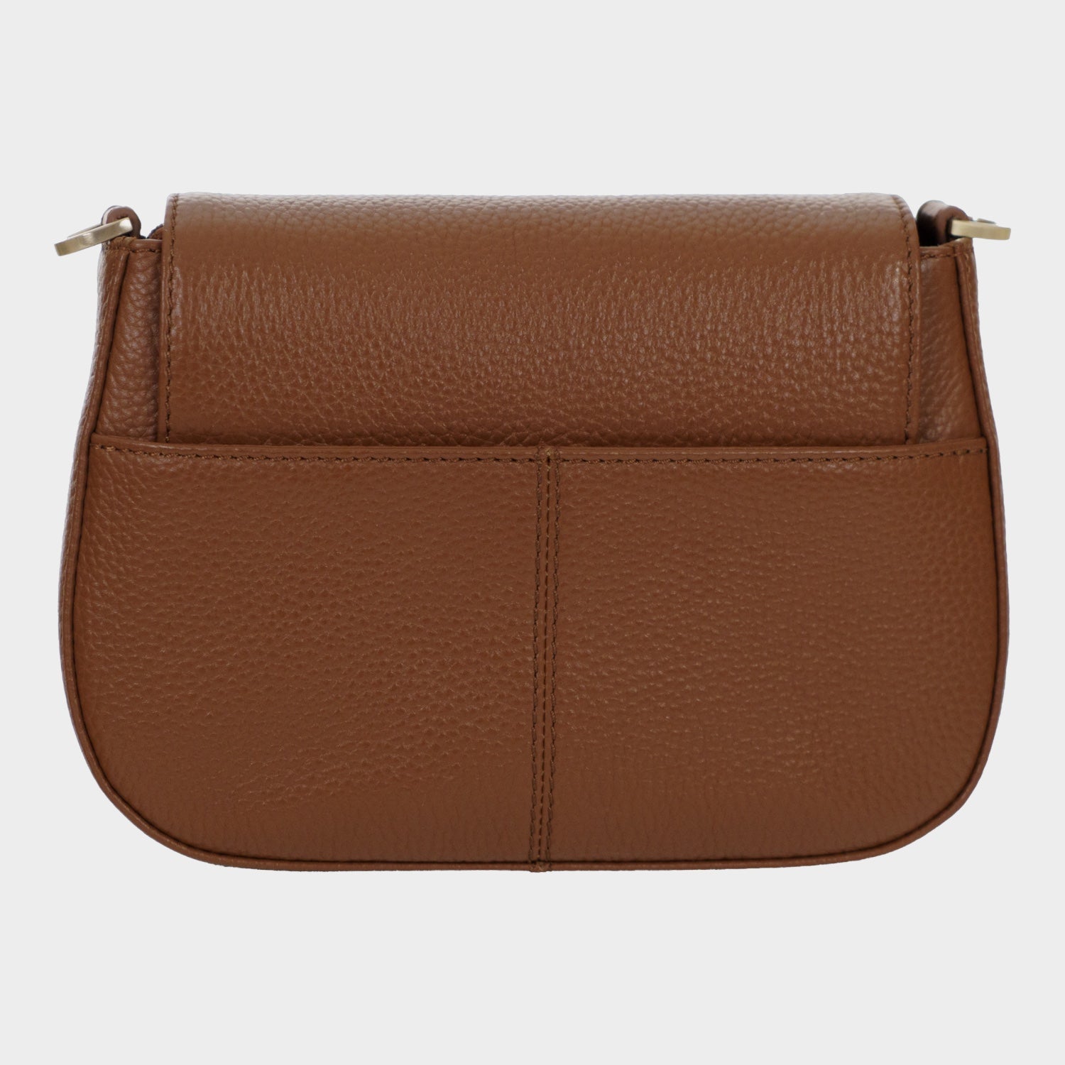 Rückansicht HANNA Flap Bag XS saddle brown