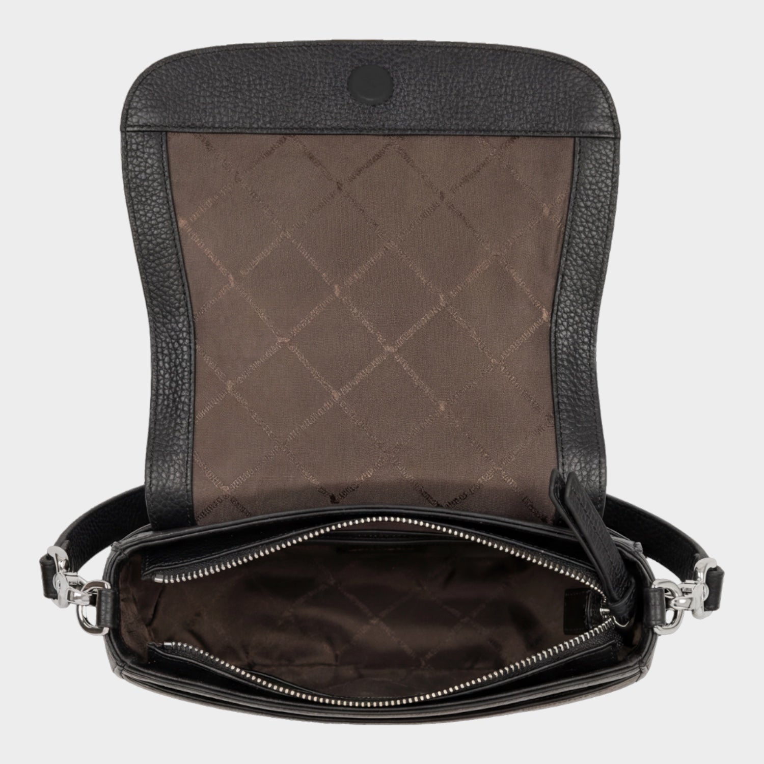 Innenansicht HANNA Flap Bag S schwarz