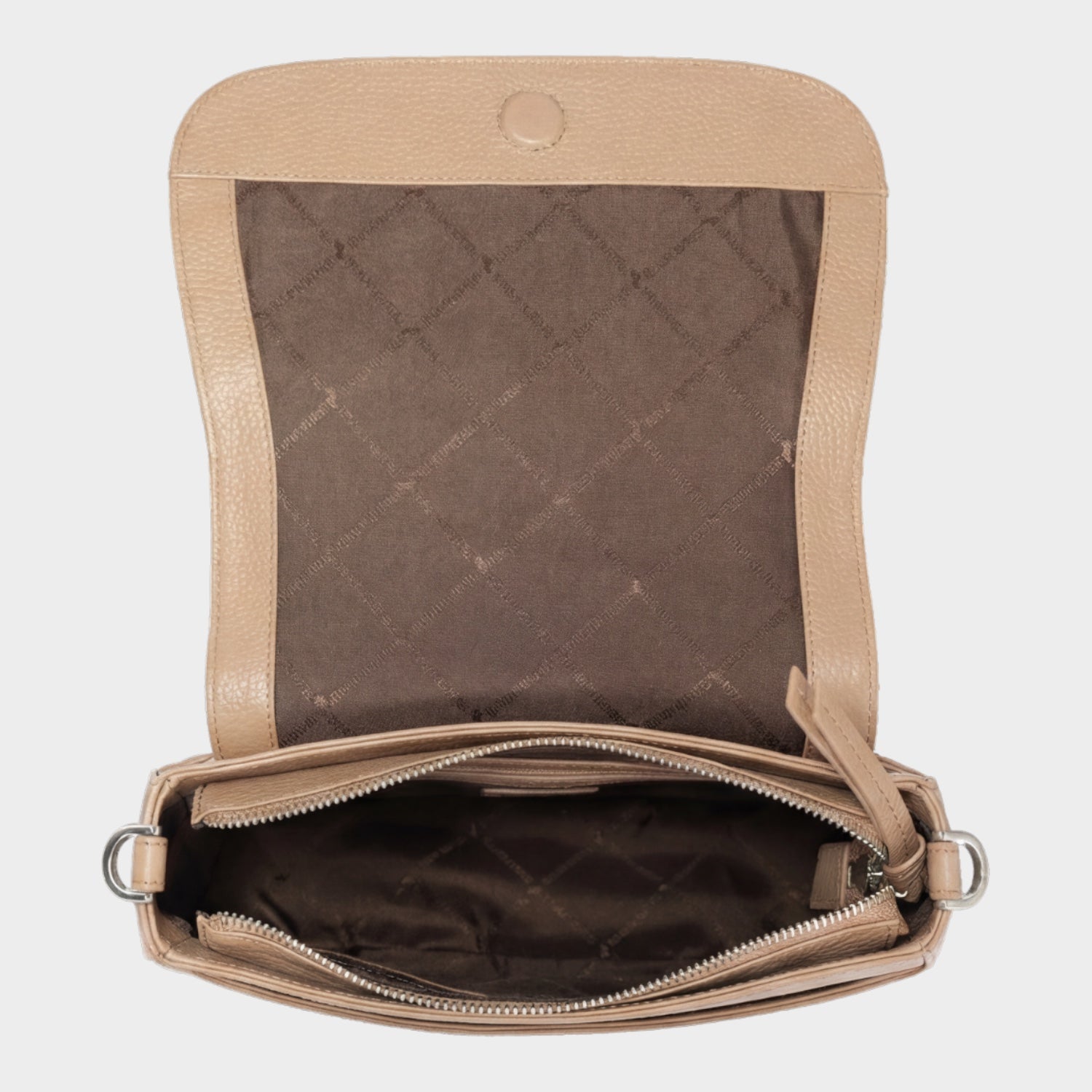 Innenansicht HANNA Flap Bag S creme