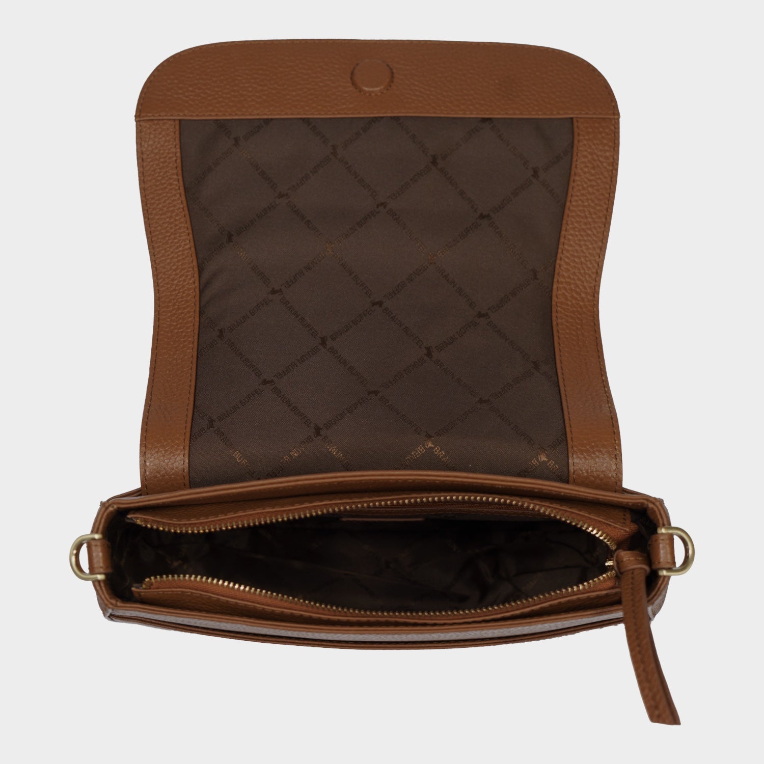 HANNA Flap Bag S saddle brown