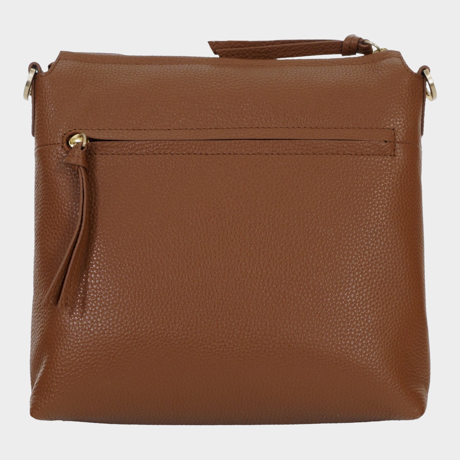 Rückansicht HANNA Umhängetasche M saddle brown