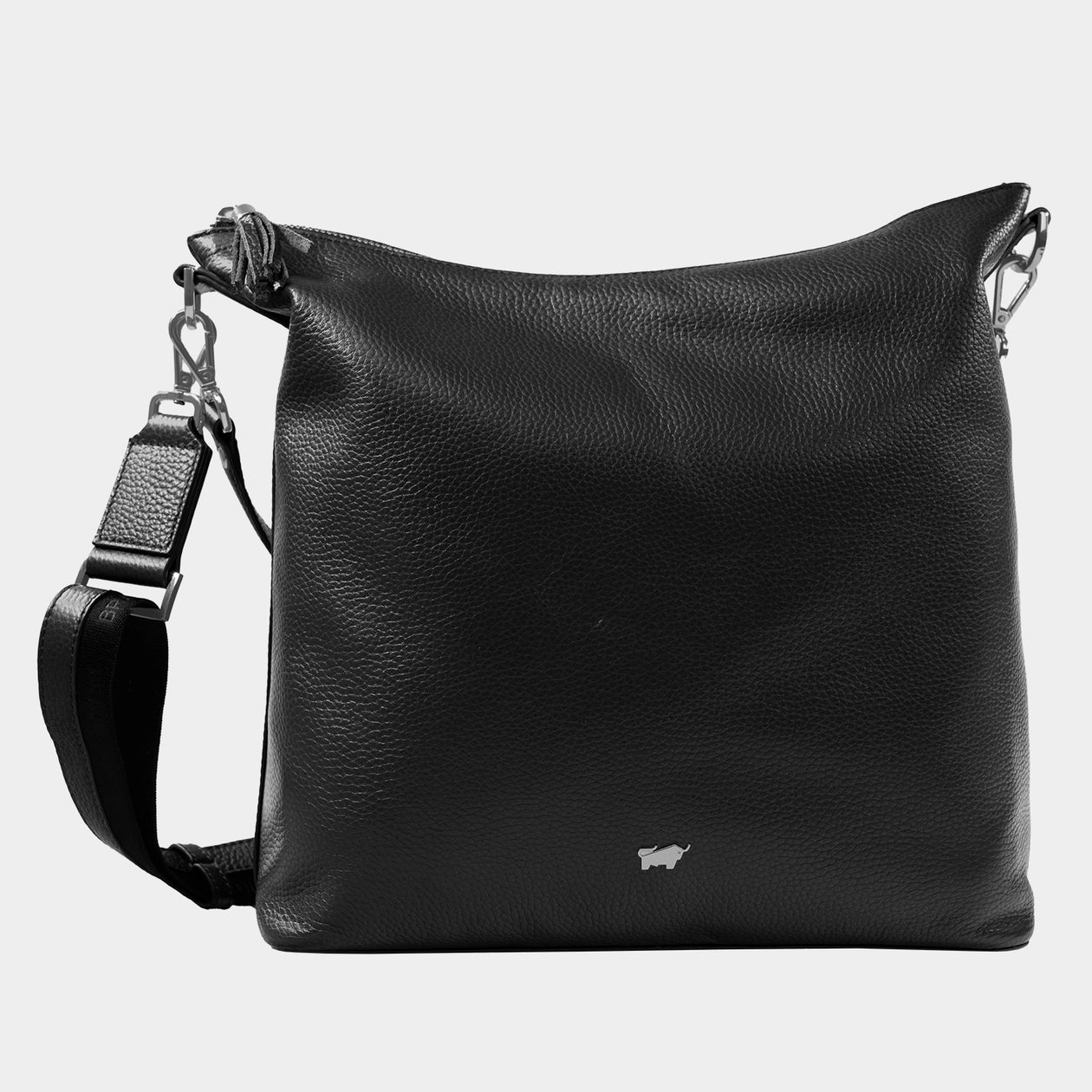 Frontansicht HANNA Hobo Bag M schwarz