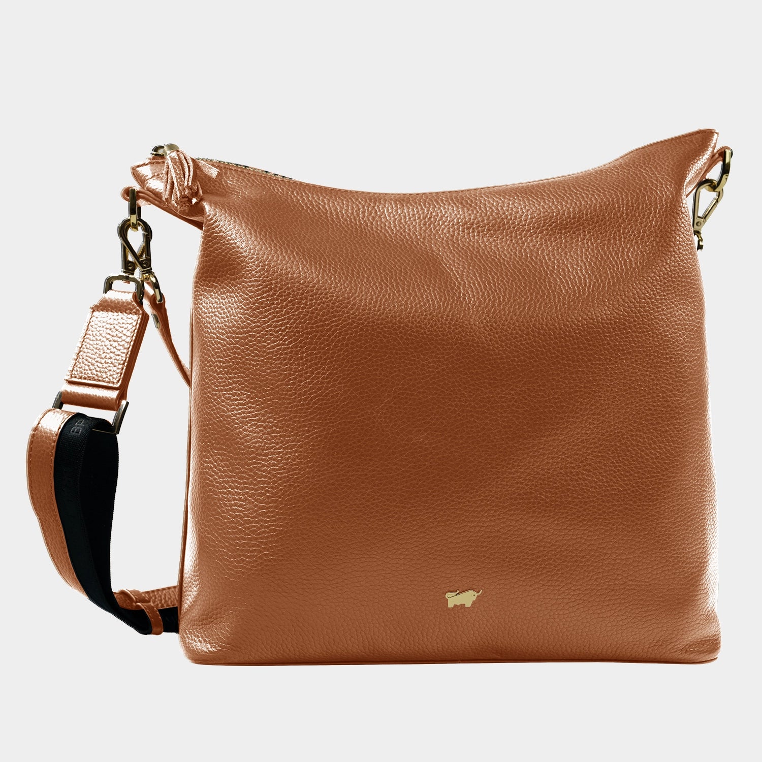 Frontansicht HANNA Hobo Bag M cognac