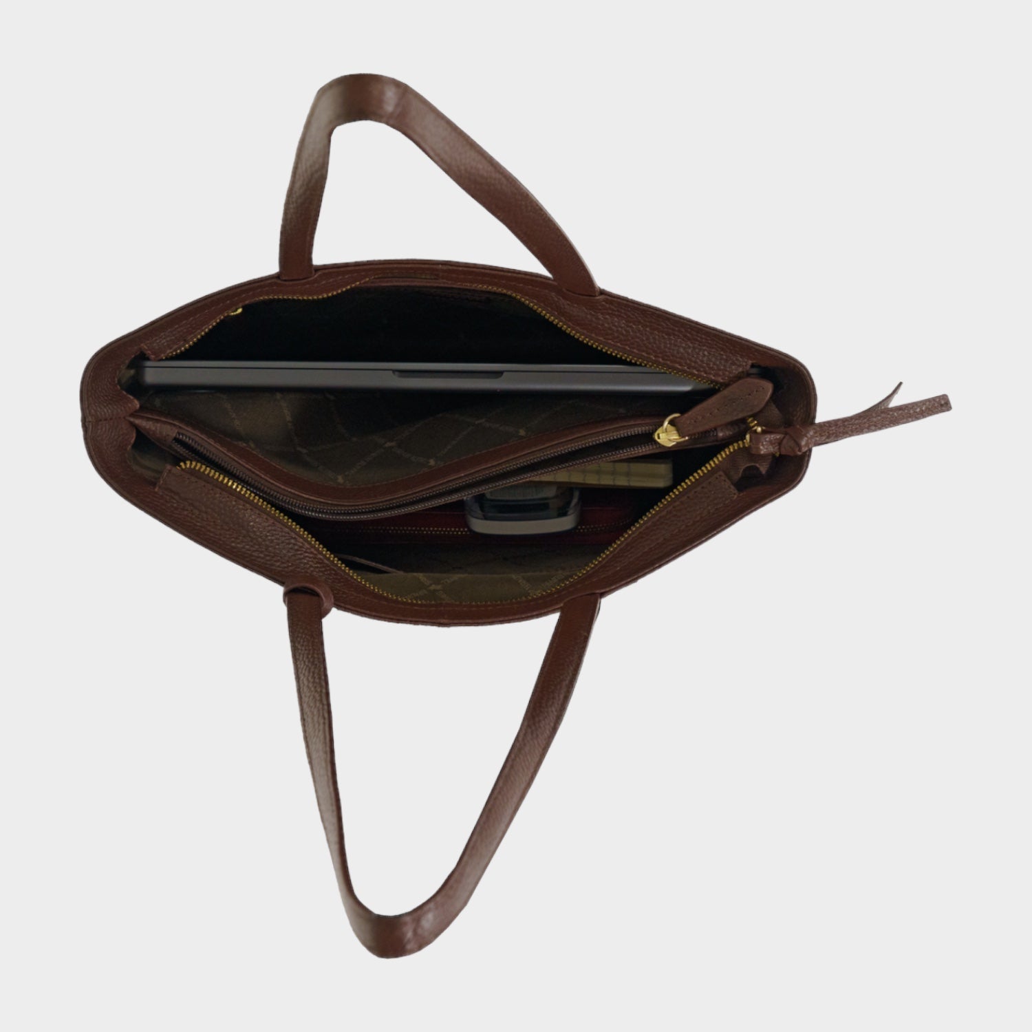 Innenansicht HANNA Shopper dark brown