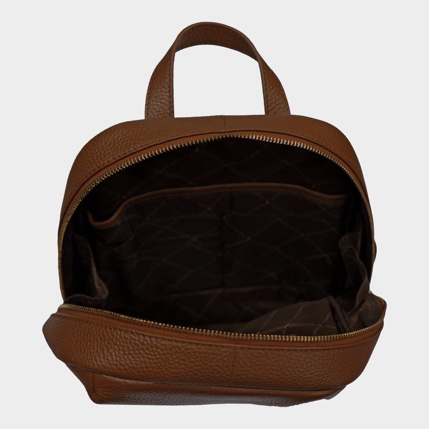 Innenansicht HANNA Rucksack S saddle brown