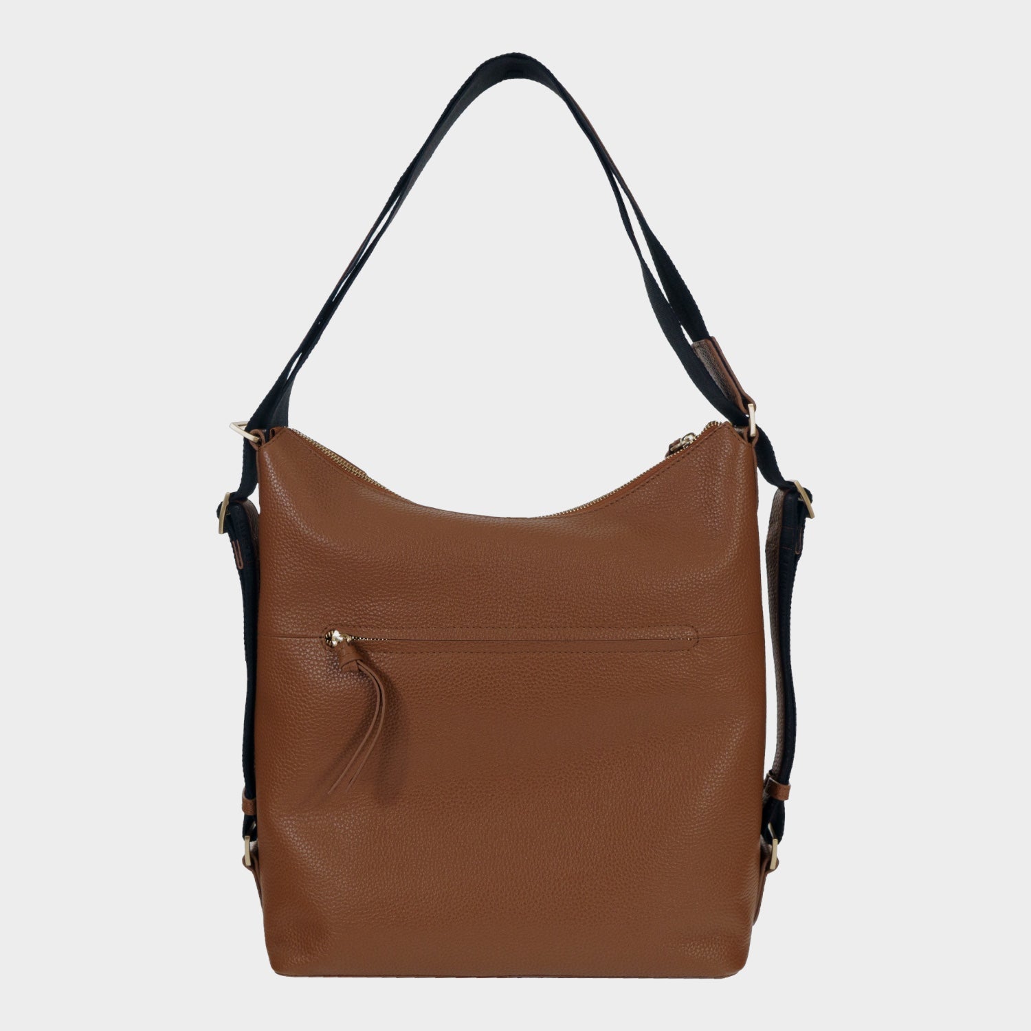 Rückansicht HANNA Hobo Rucksack saddle brown