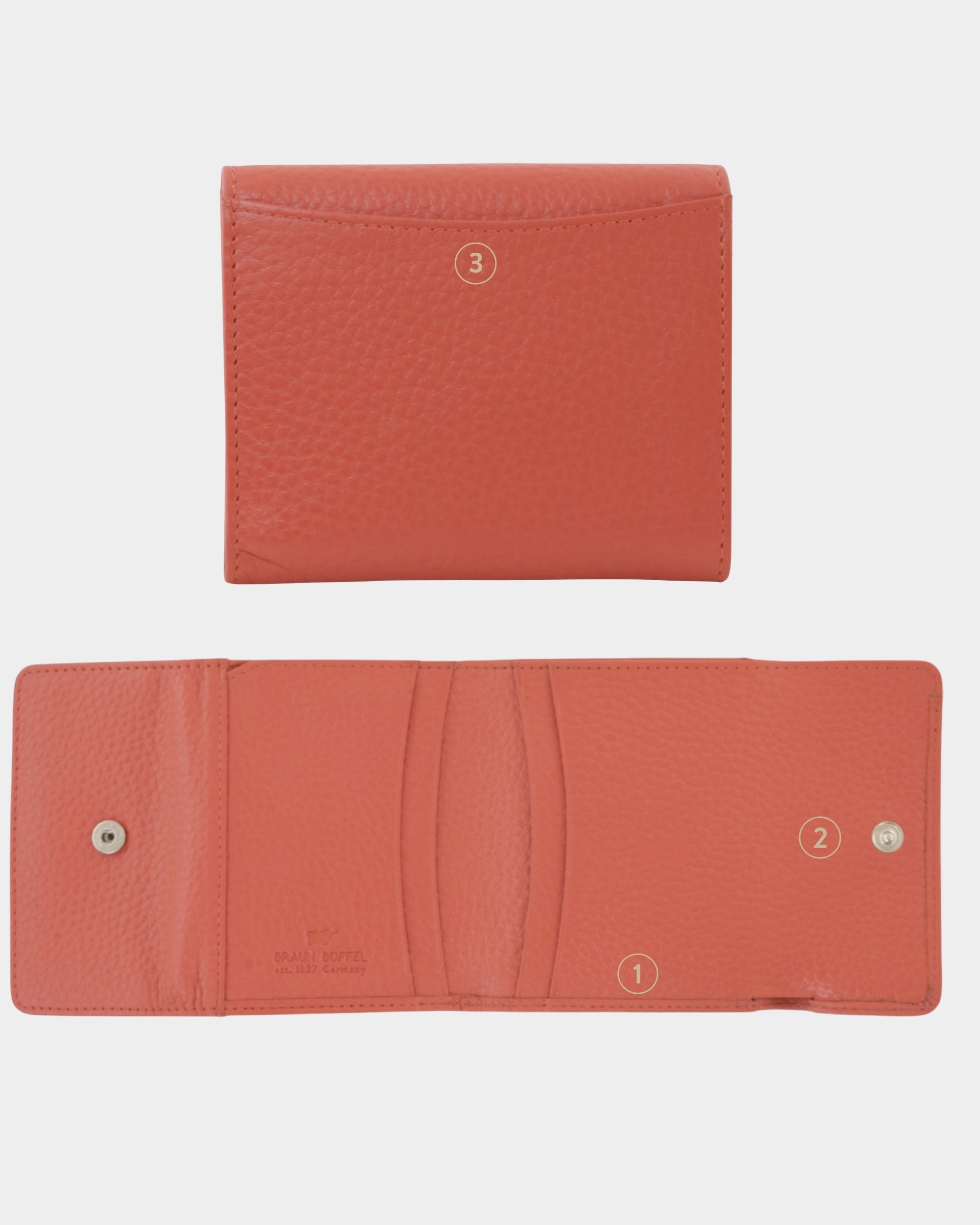 HANNA RFID wallet 5CS dark coral