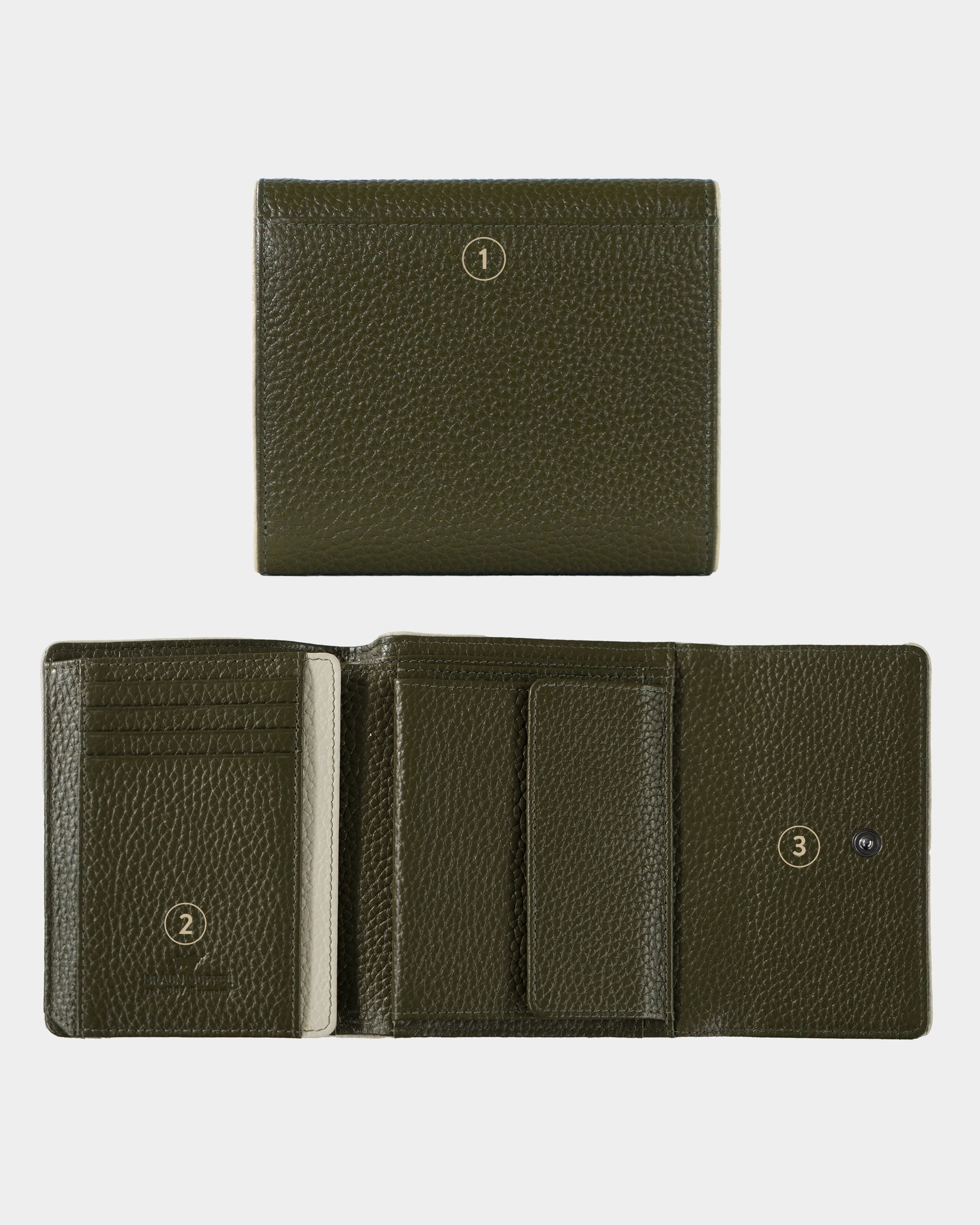 ASTI LIMITED RFID Geldbörse M 8CS dark green