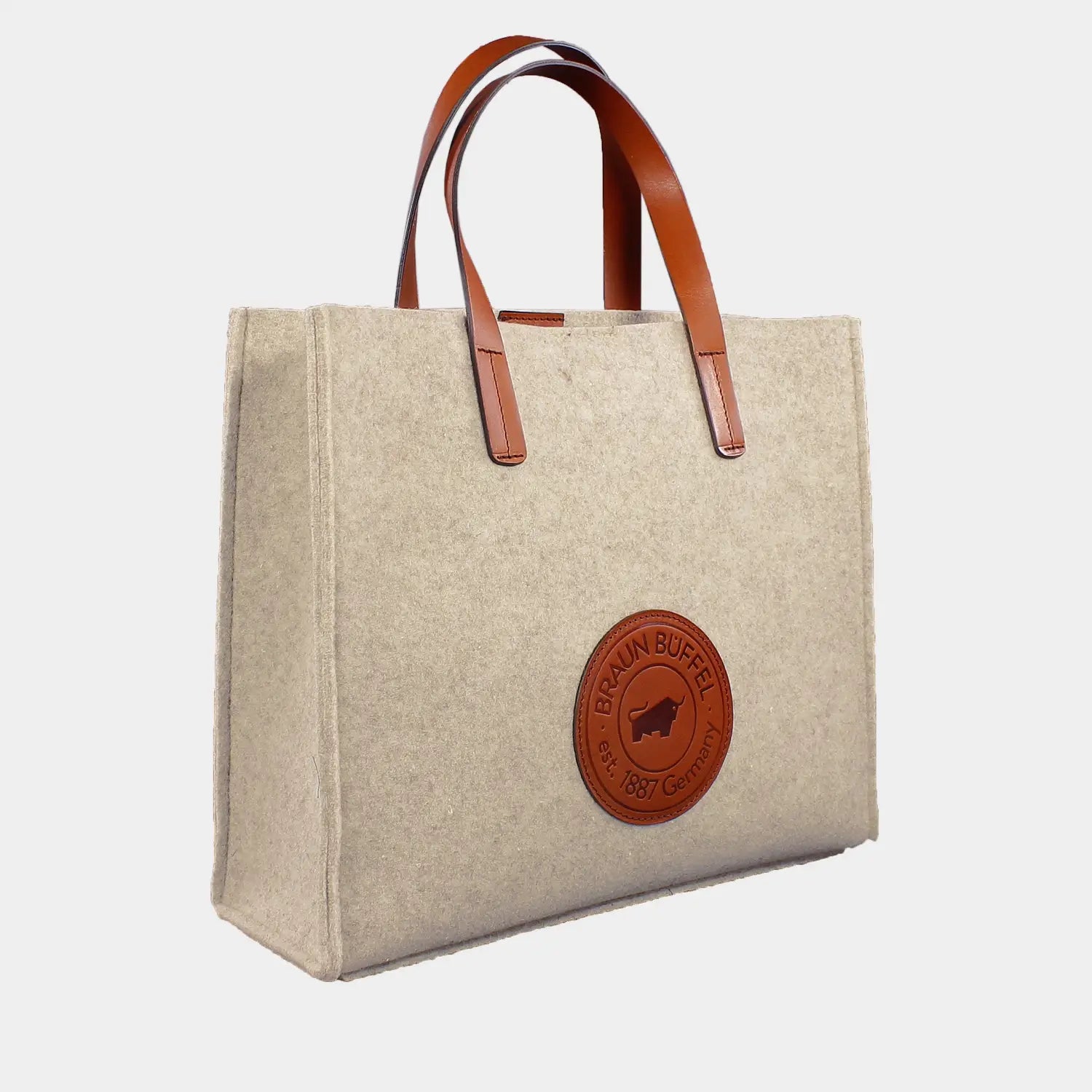 Schrägansicht JOWOOLY Shopper M beige