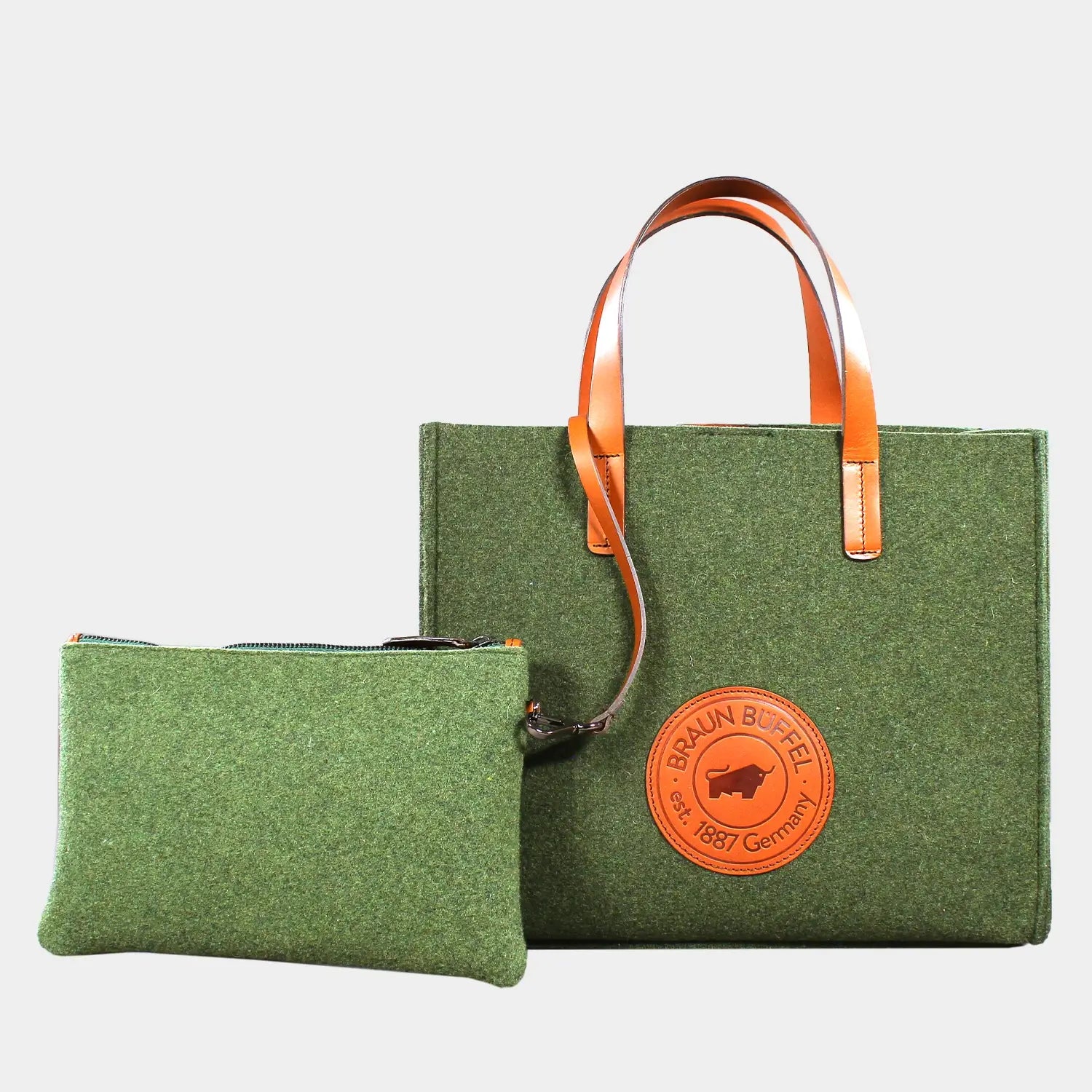 Frontansicht JOWOOLY Shopper M olive