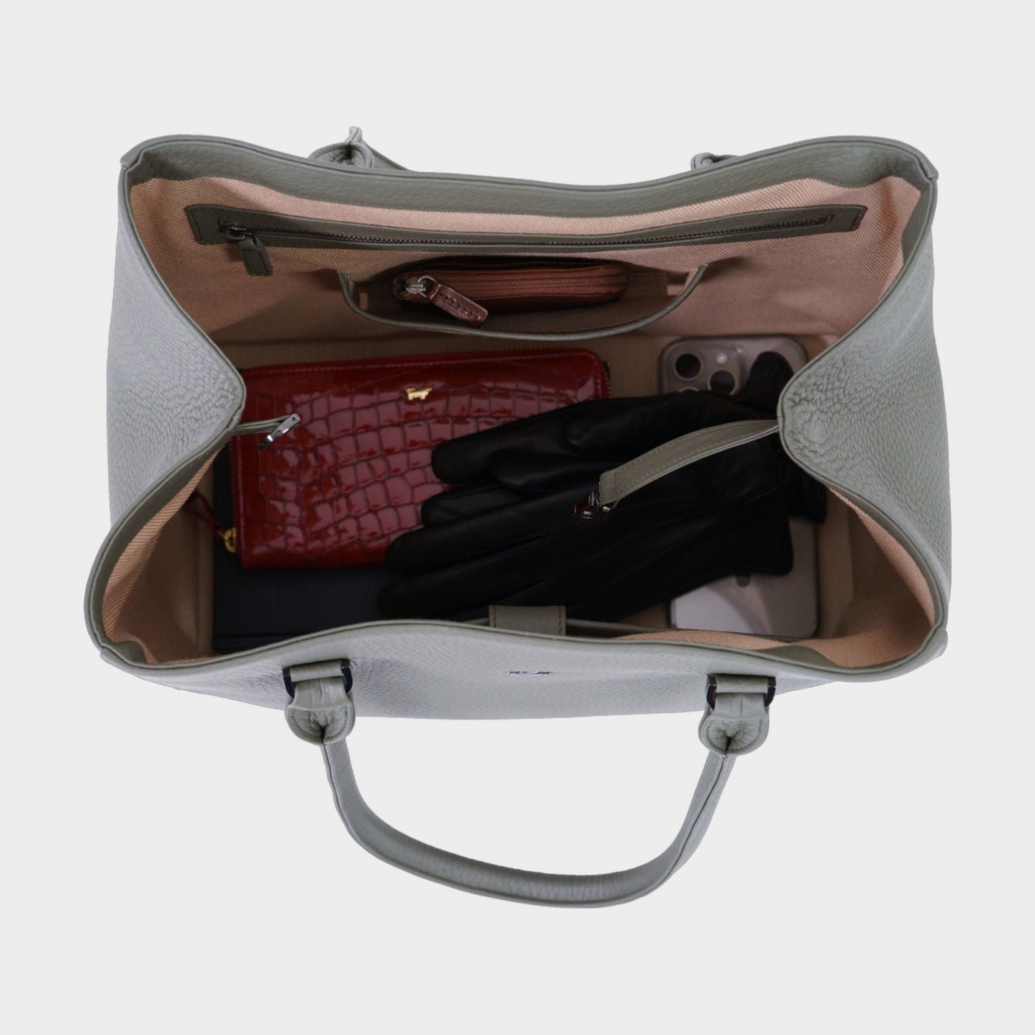 Shopper L HELENE olive