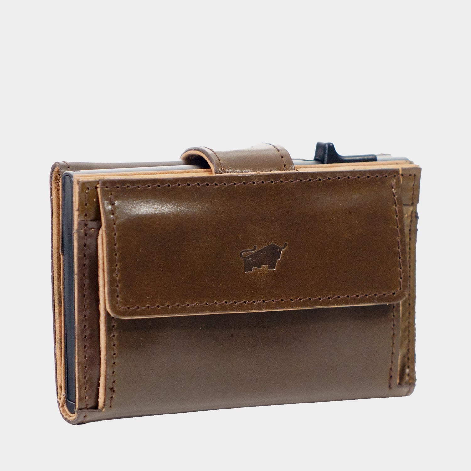 Schrägansicht CORDOVAN Slim Wallet Special V2 mustang