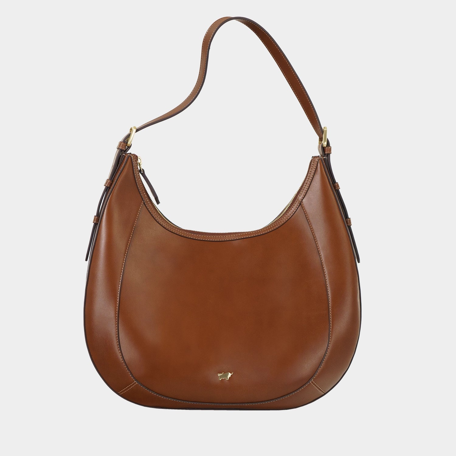 Frontansicht ALICE Hobo Bag M cognac
