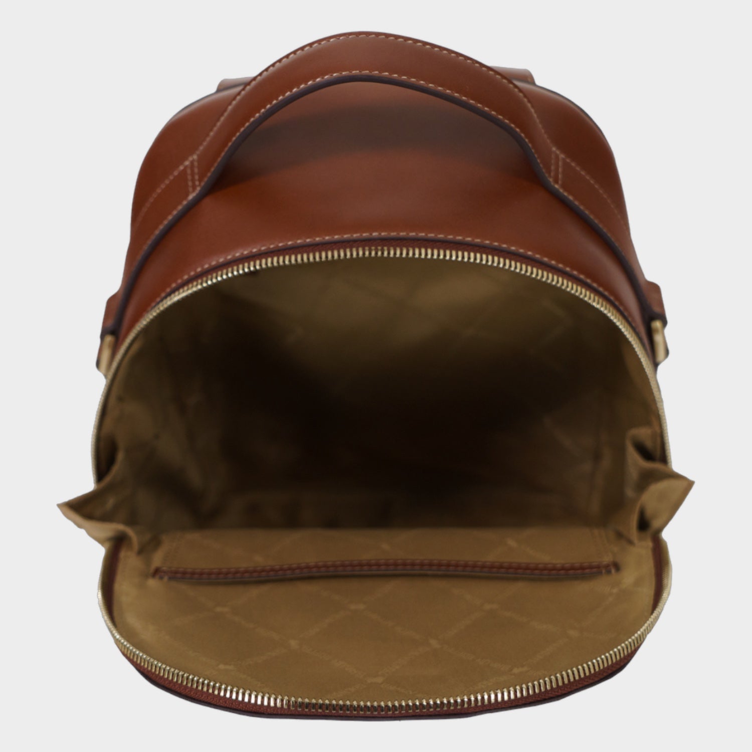 Innenansicht ALICE Rucksack cognac