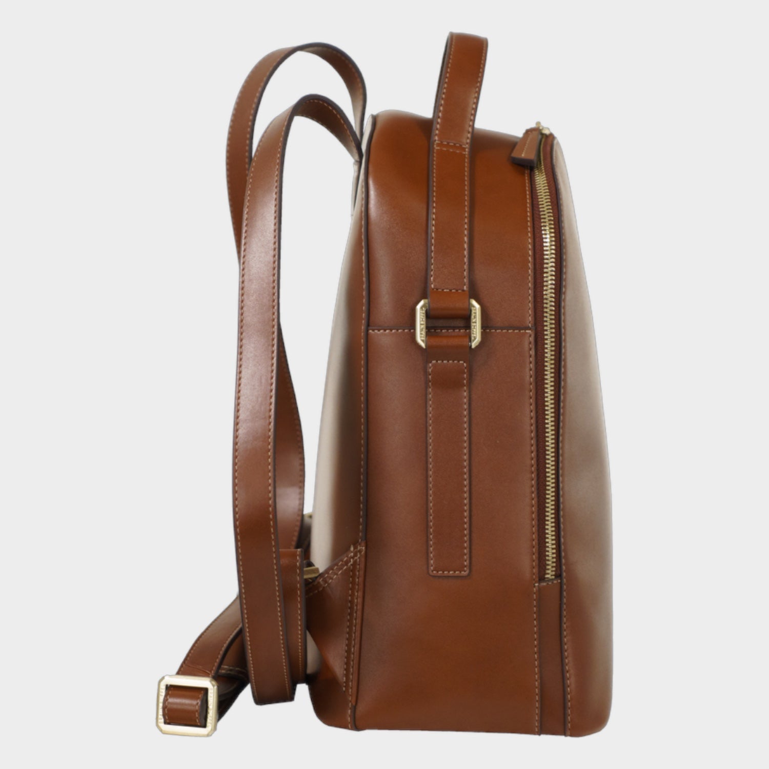 Seitenansicht ALICE Rucksack cognac