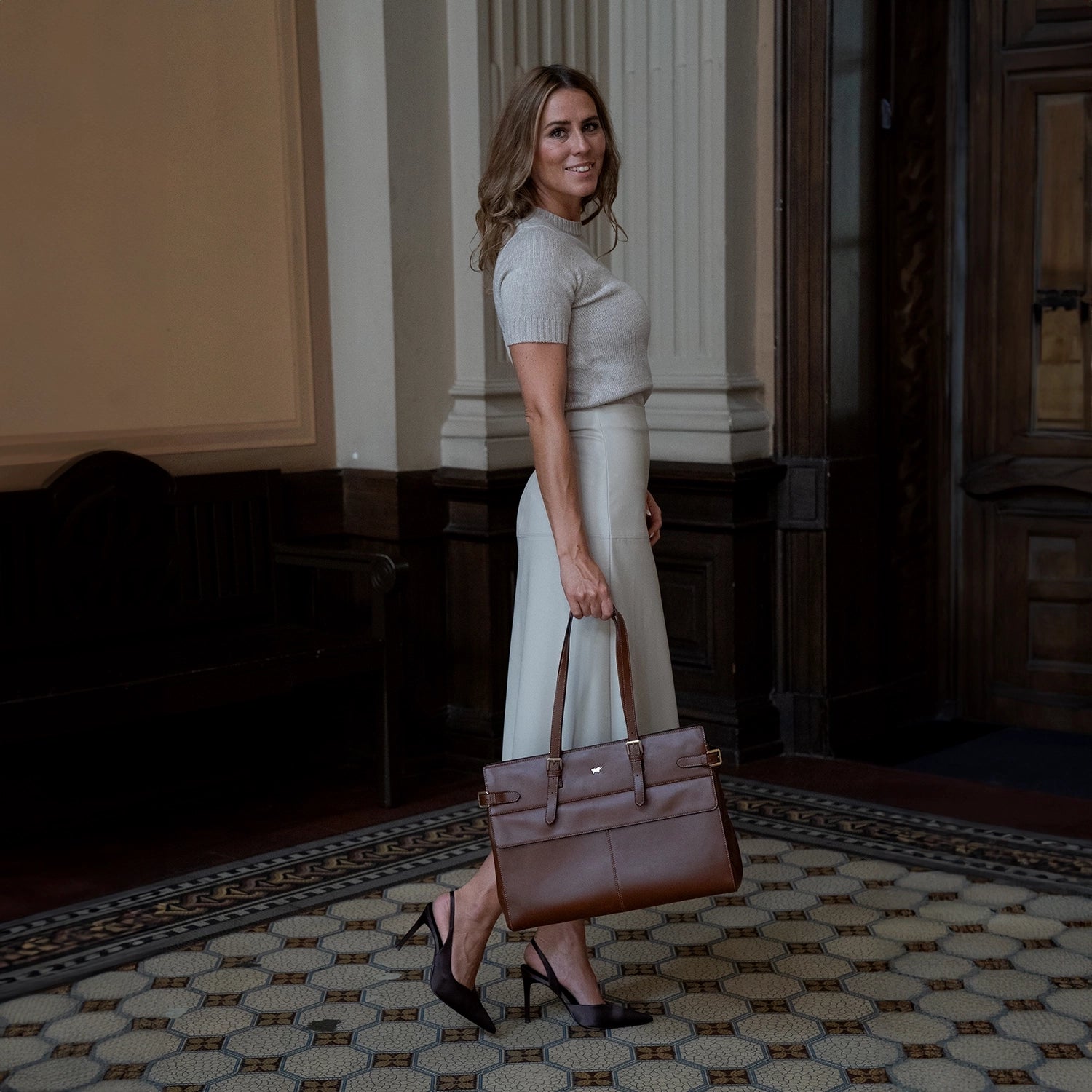 Keyfeature ALICE Businesstasche cognac