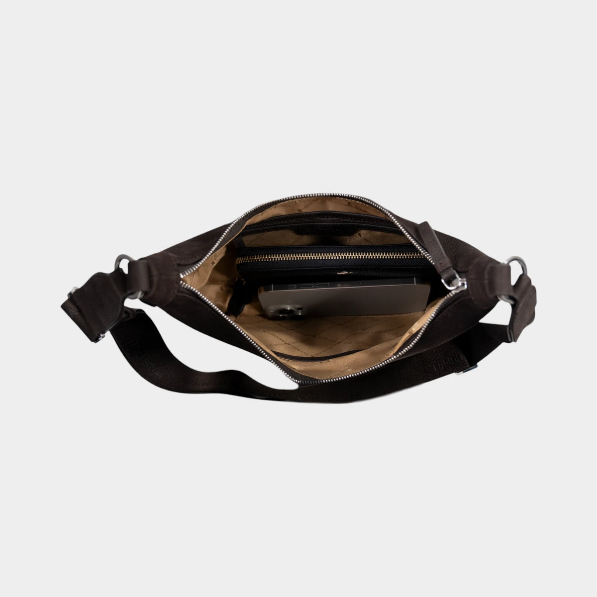 Innenansicht LIV VELVET Hobo Bag S braun