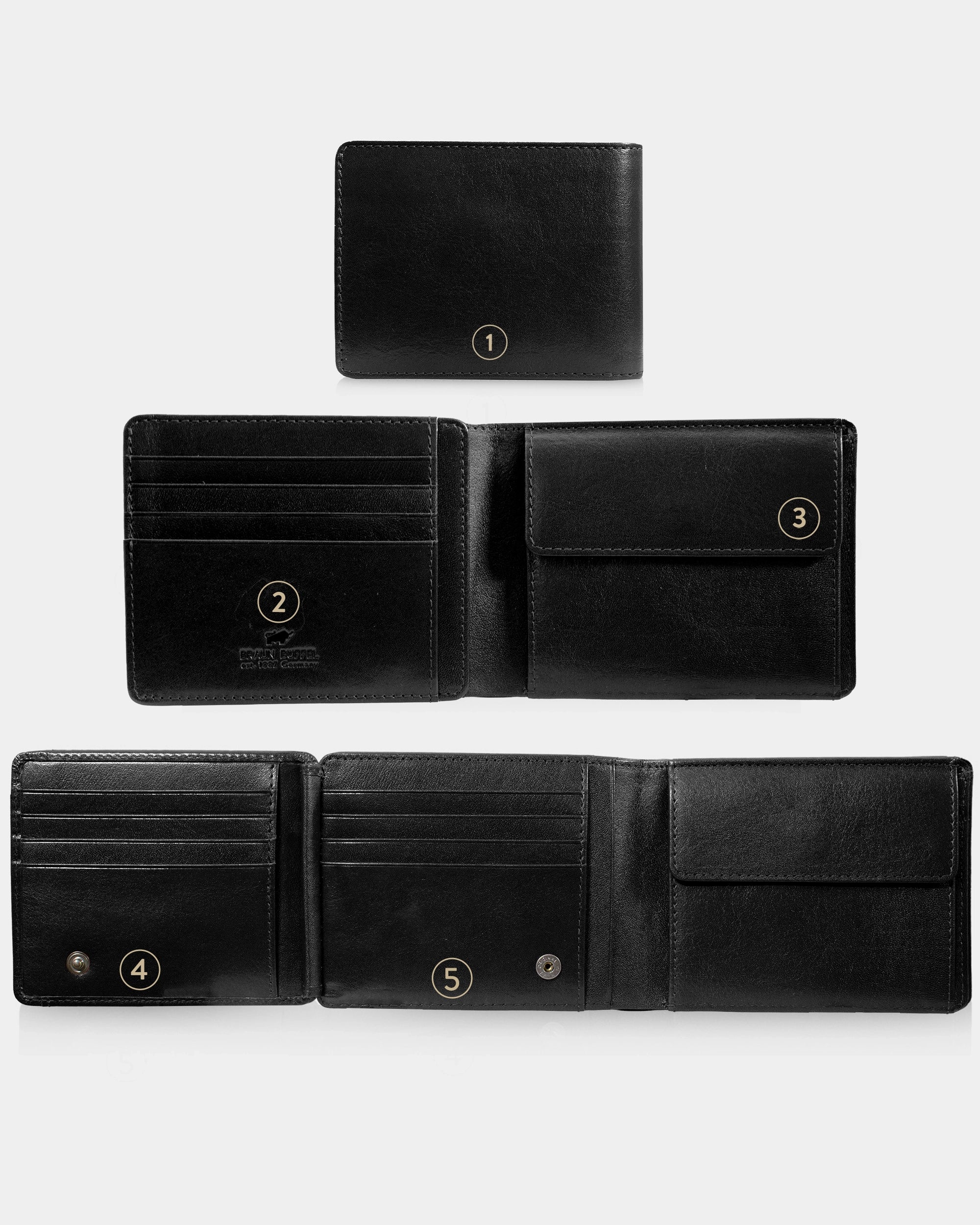 Personalisierung COUNTRY RFID Geldbörse 12CS schwarz