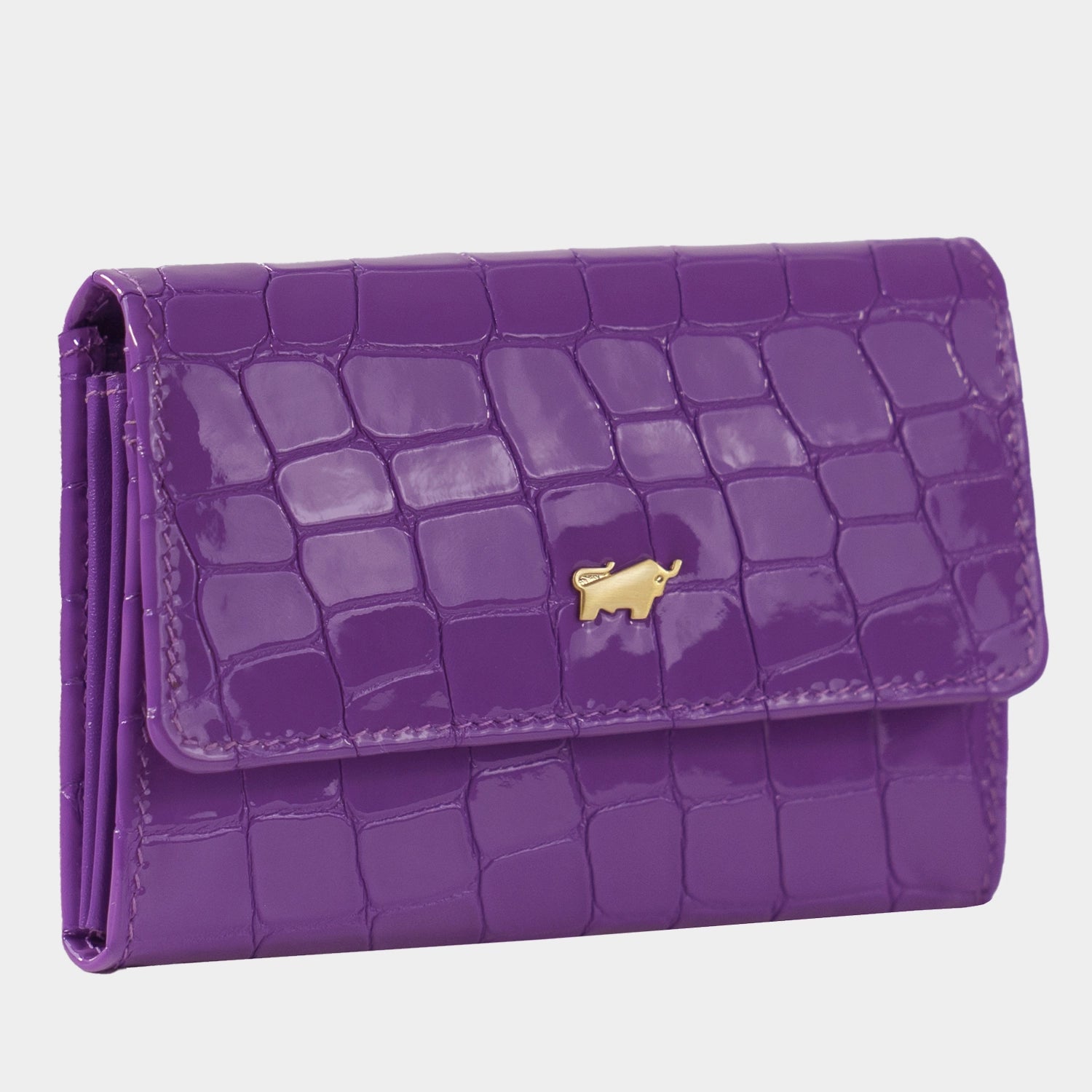 Schrägansicht VERONA Limited Mini Geldbörse purple