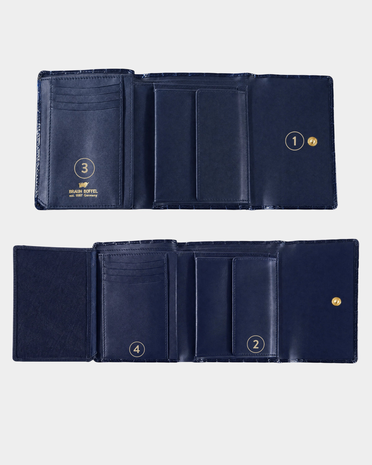 Personalisierung VERONA Geldbörse M 8CS dark navy