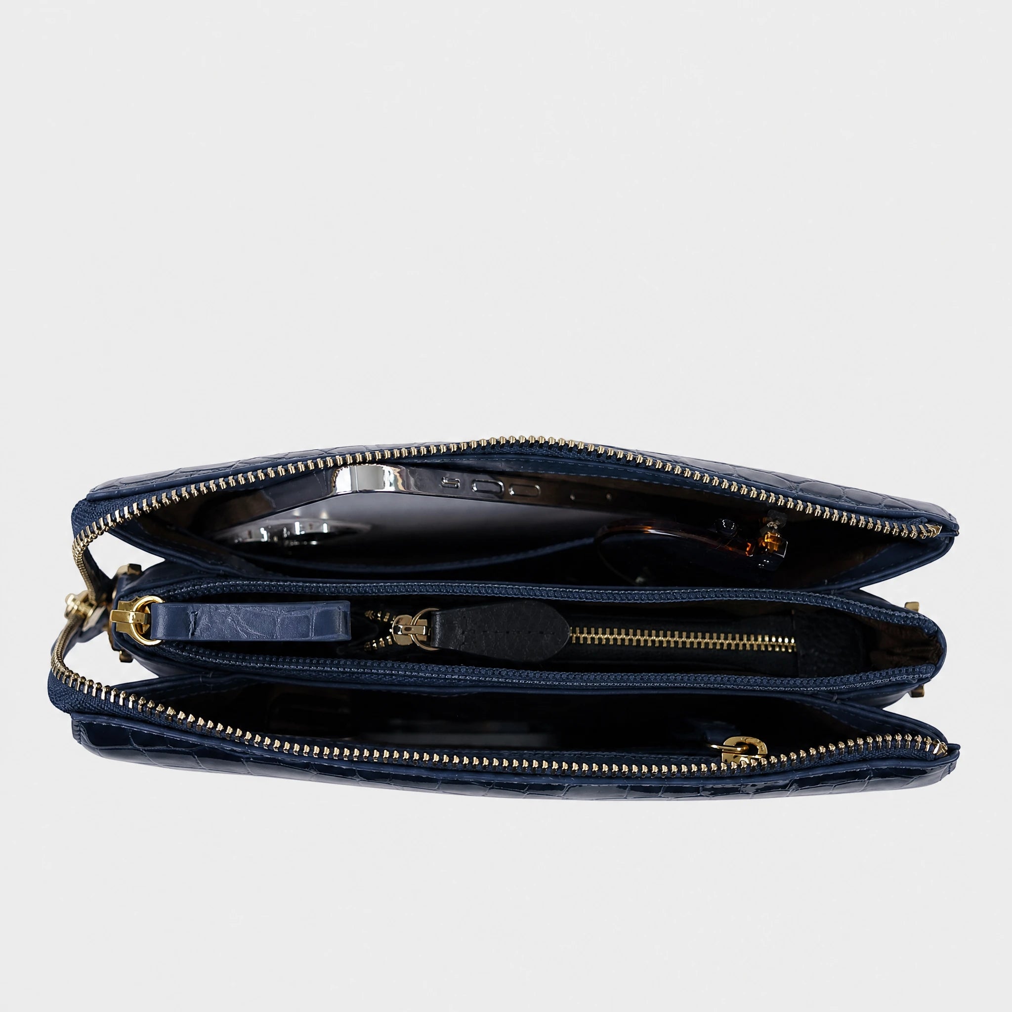 Innenansicht VERONA Umhängetasche dark navy
