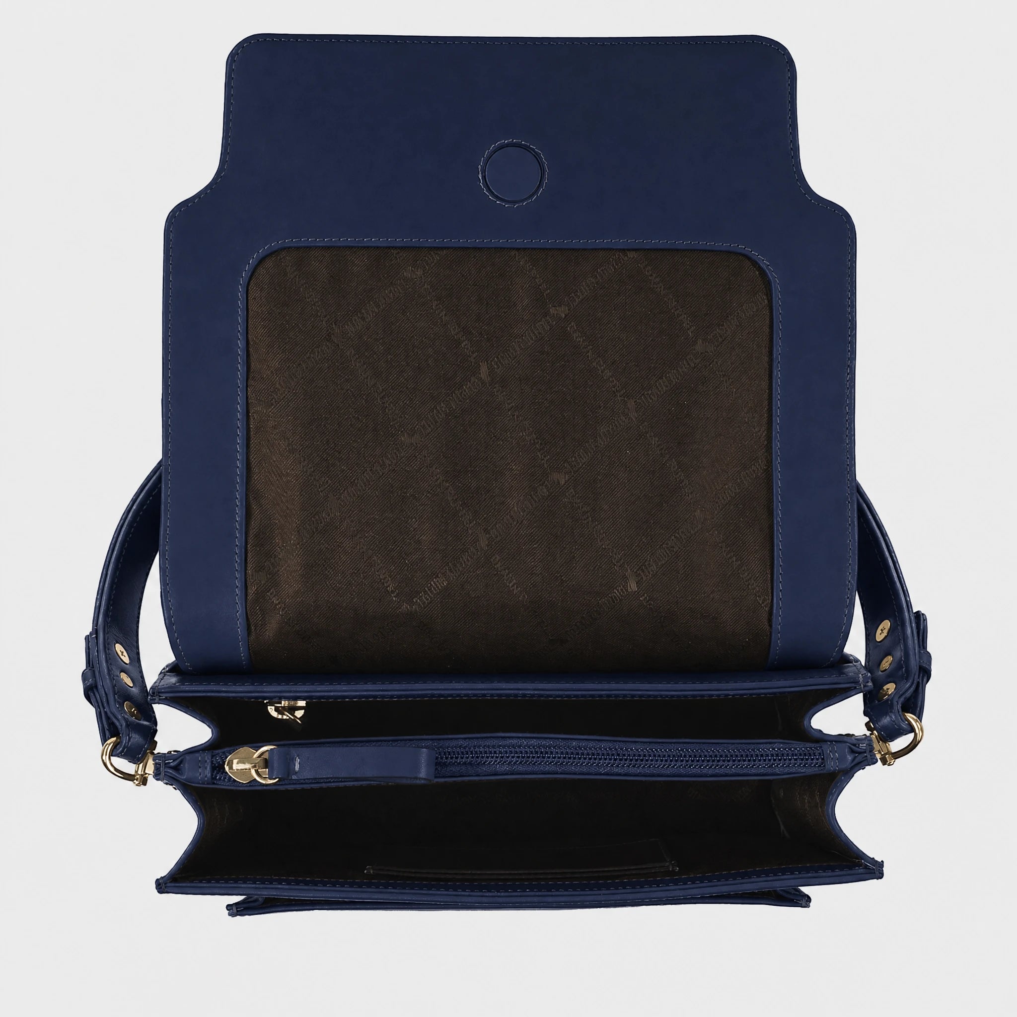 Innenansicht VERONA Umhängetasche M dark navy