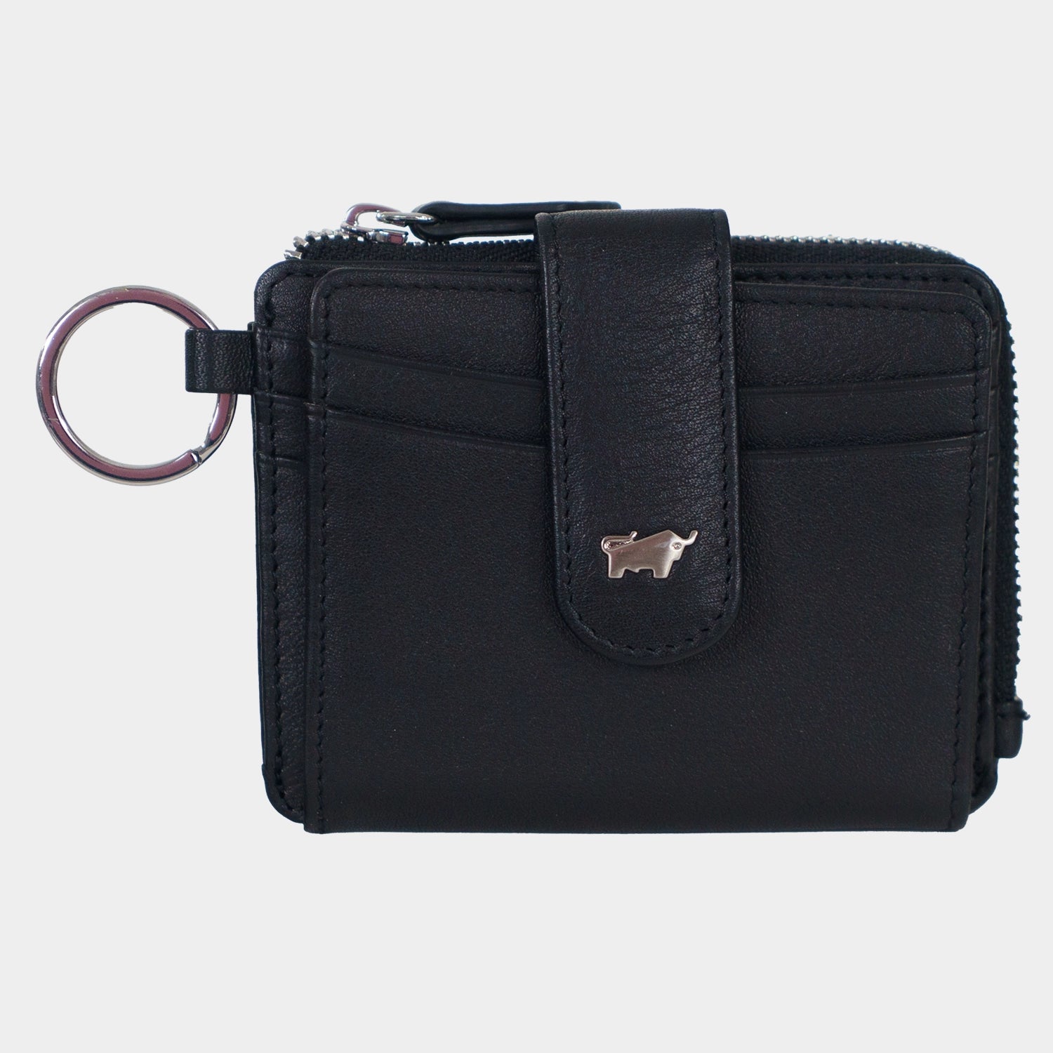 Frontansicht JOY RFID Kartenbörse mit Schlüsselring 8CS black